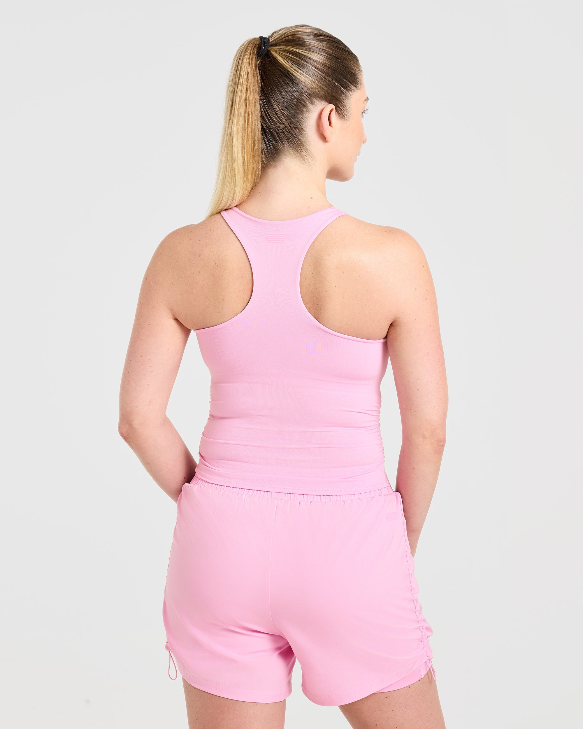 Run Ruched Tank - Spring Pink