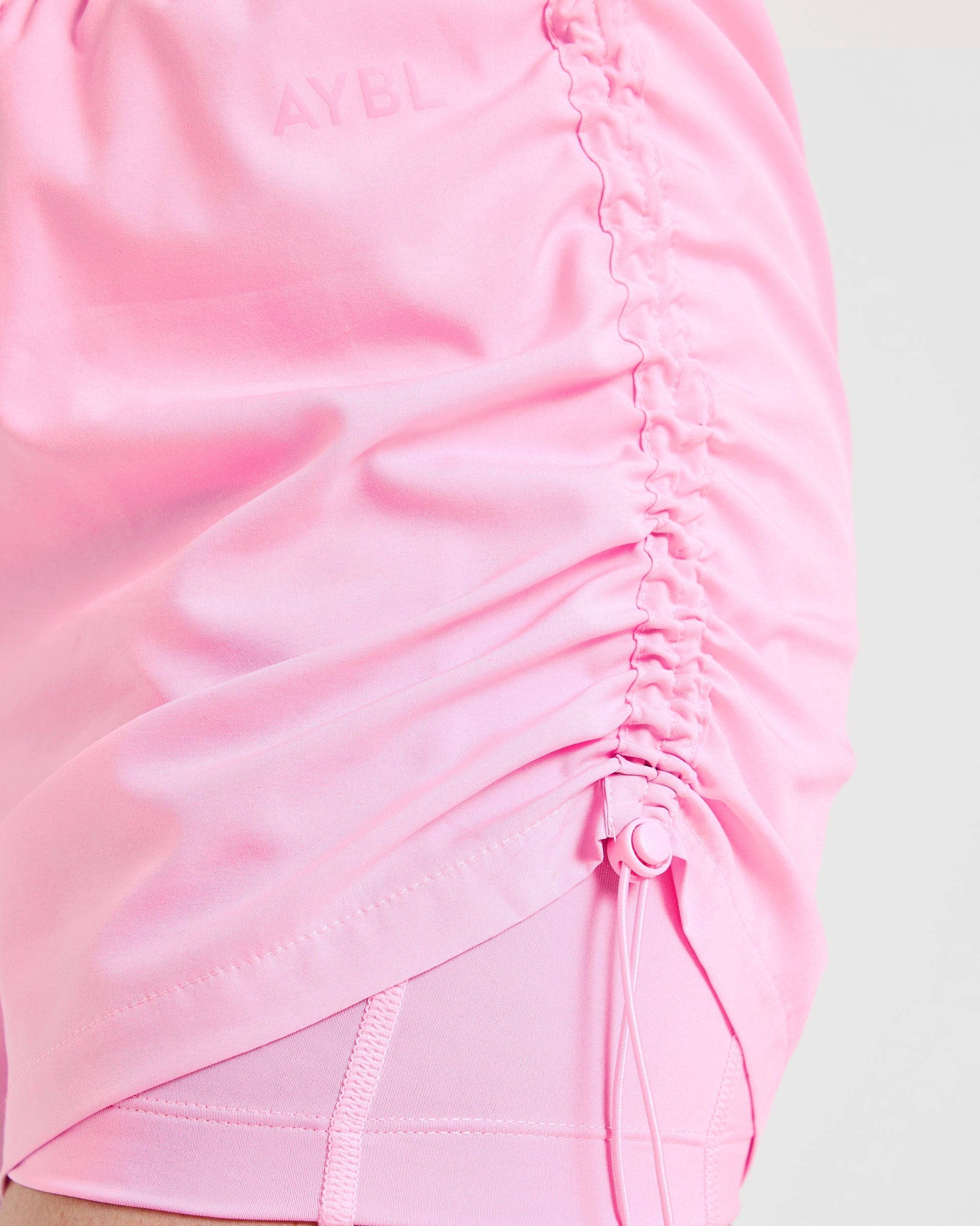 Run Ruched Shorts - Spring Pink