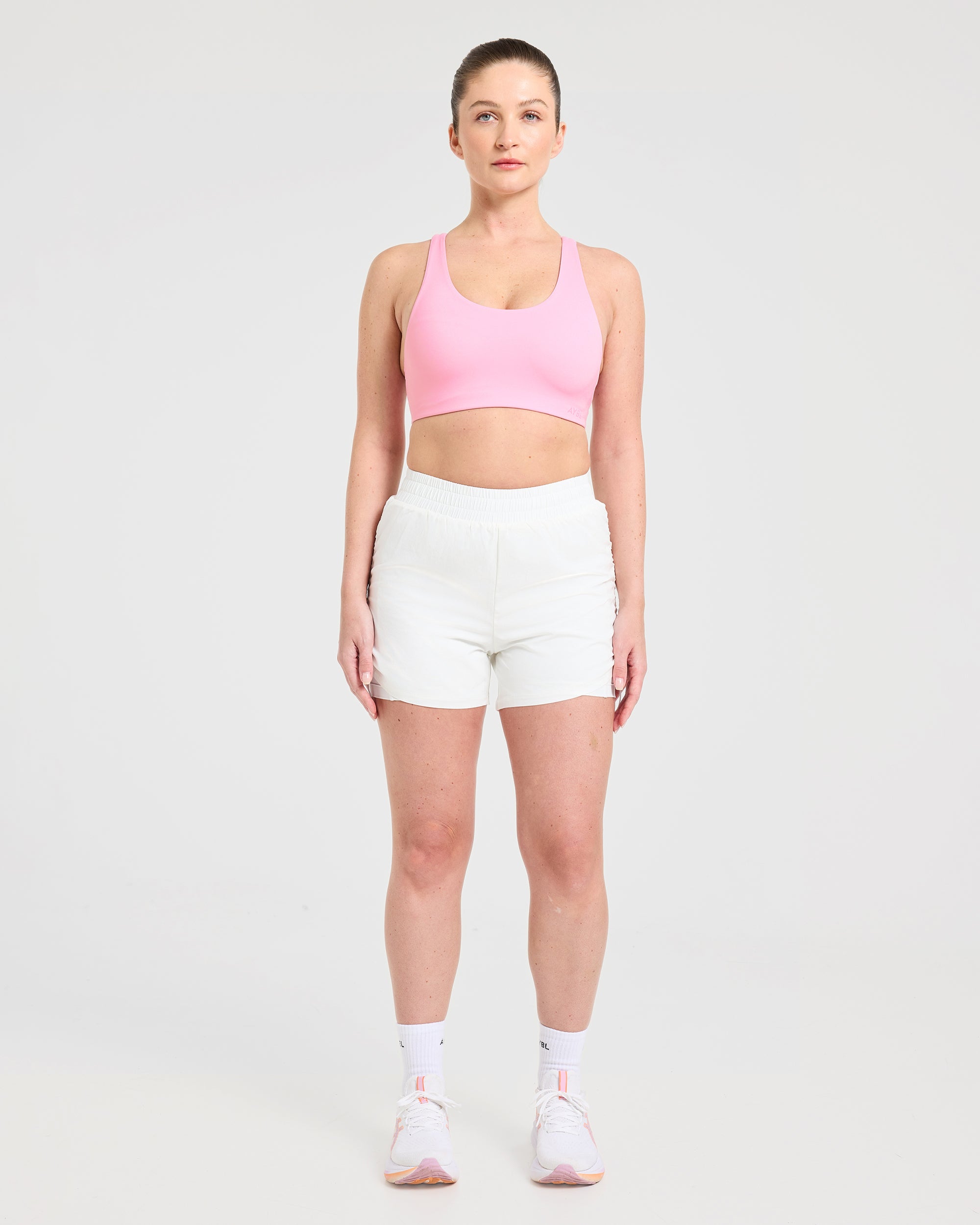 Run Cross Back Sports Bra - Spring Pink