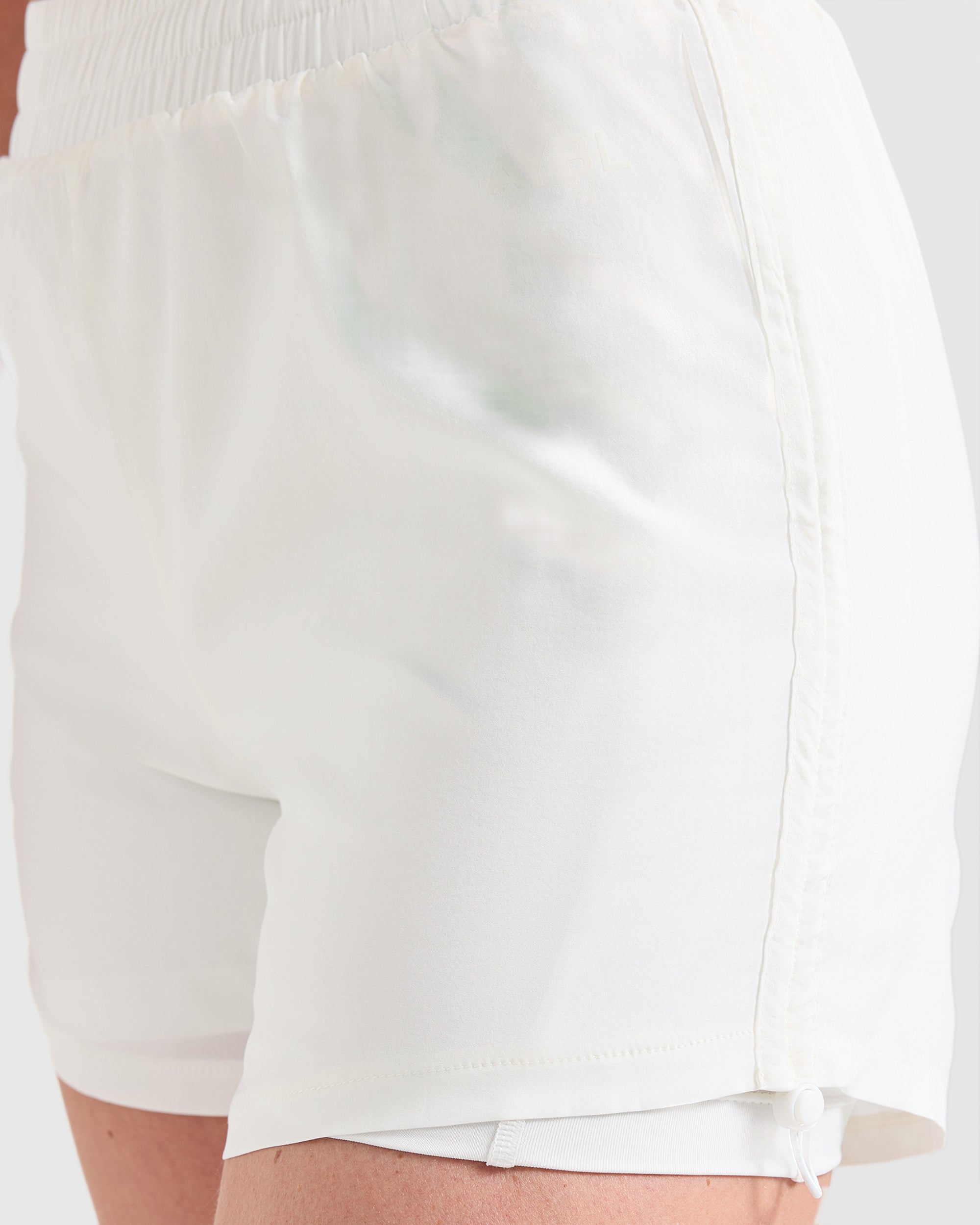 Run Ruched Shorts - White