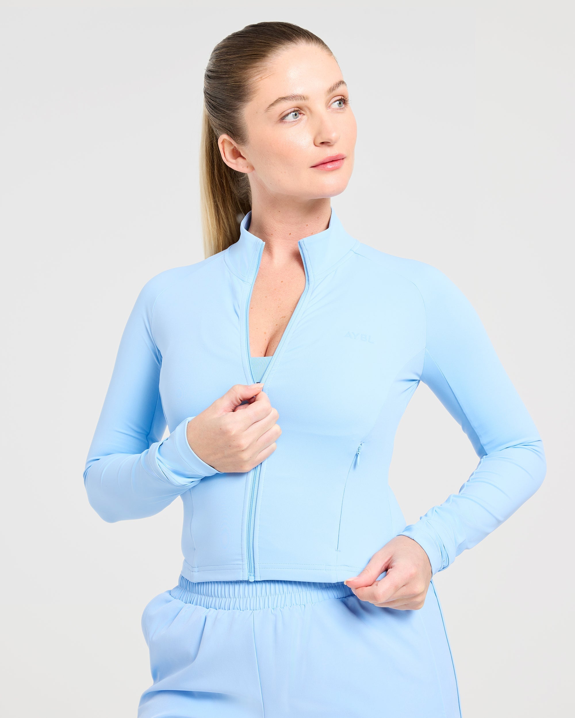 Run Zip Jacket - Spring Blue