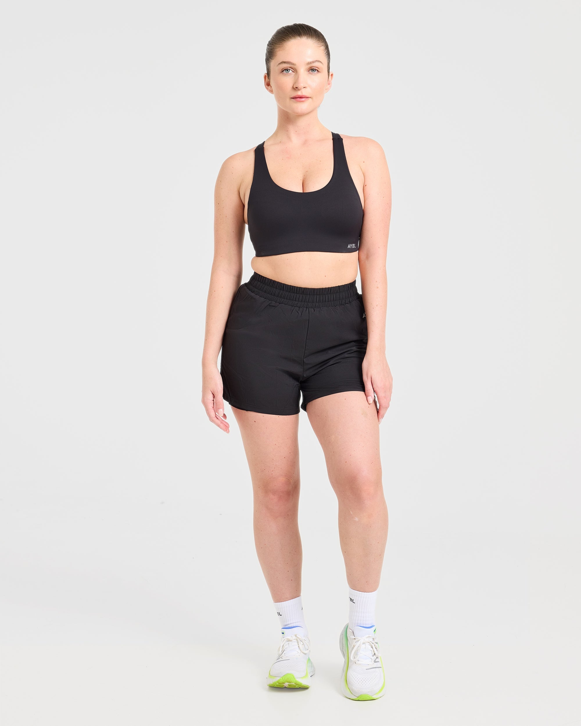 Run Ruched Shorts - Black