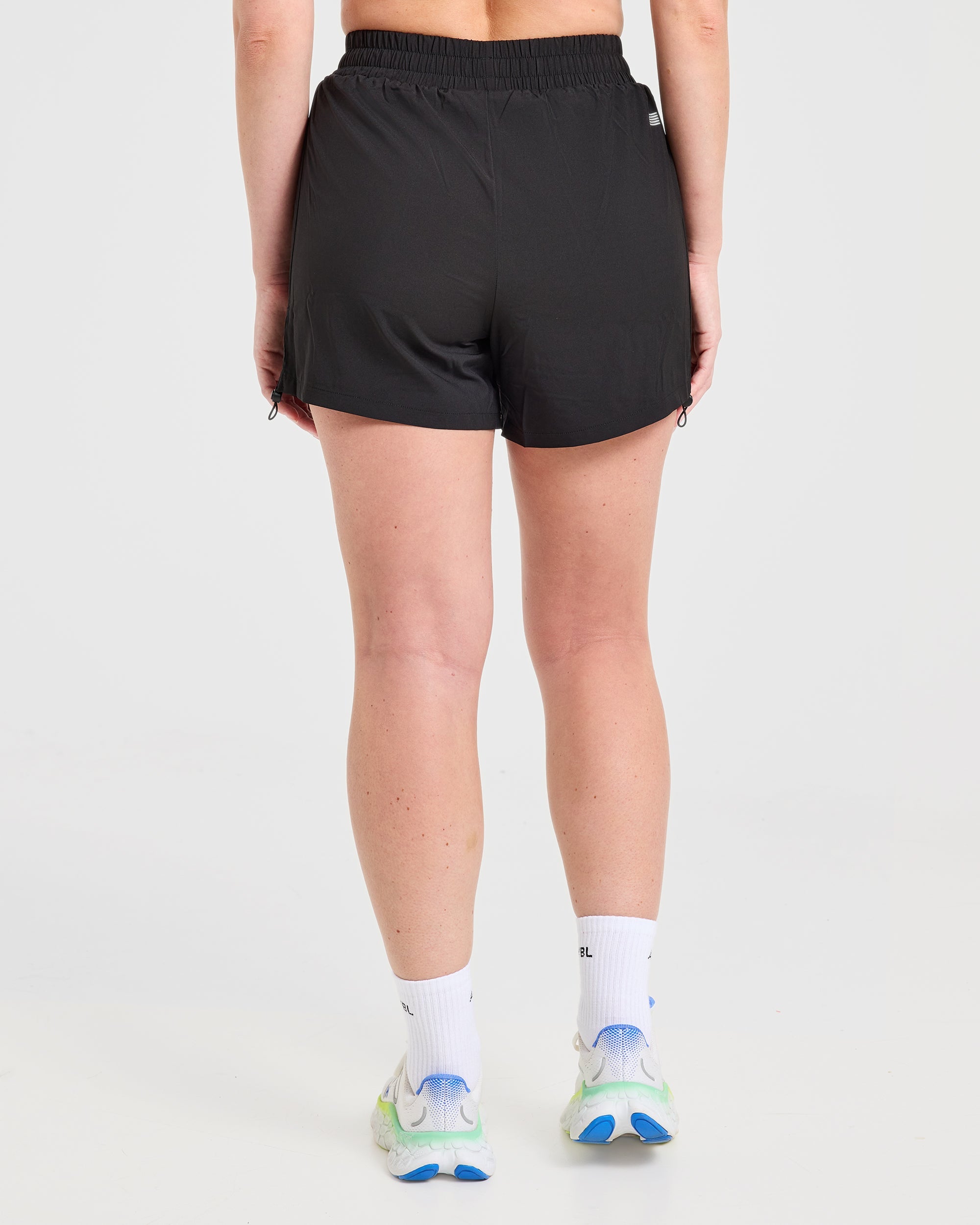 Run Ruched Shorts - Black