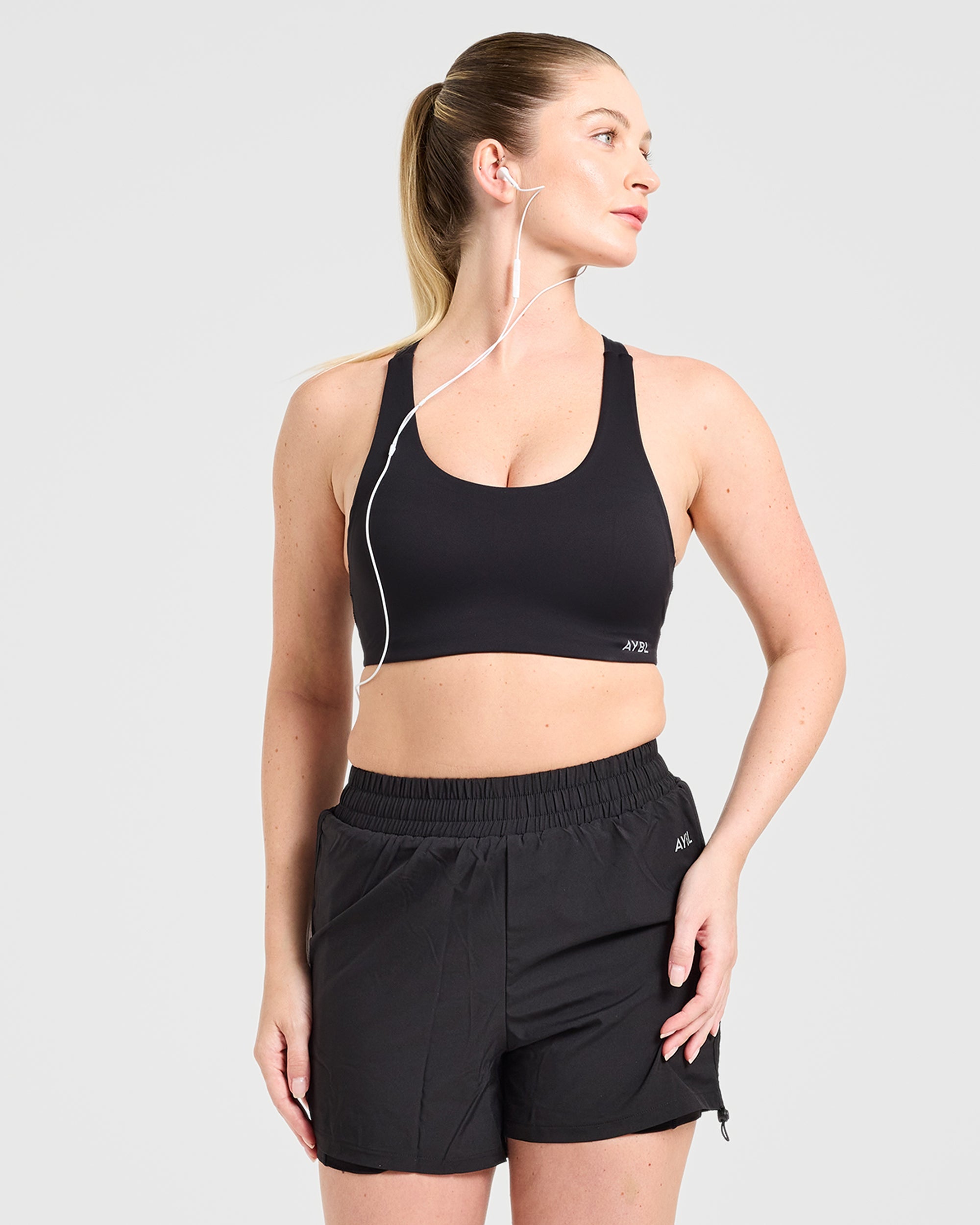 Run Ruched Shorts - Black