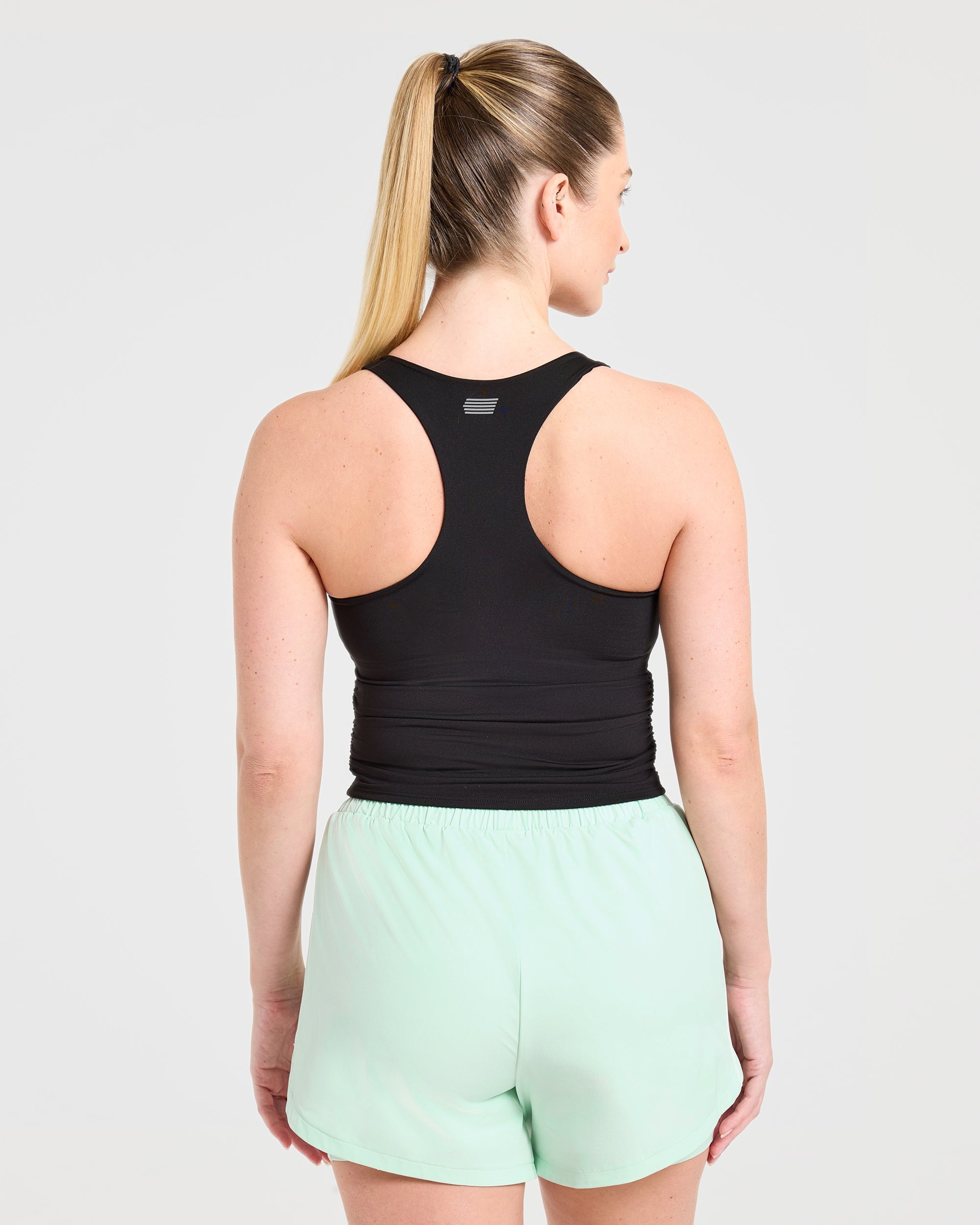 Run Ruched Tank - Black
