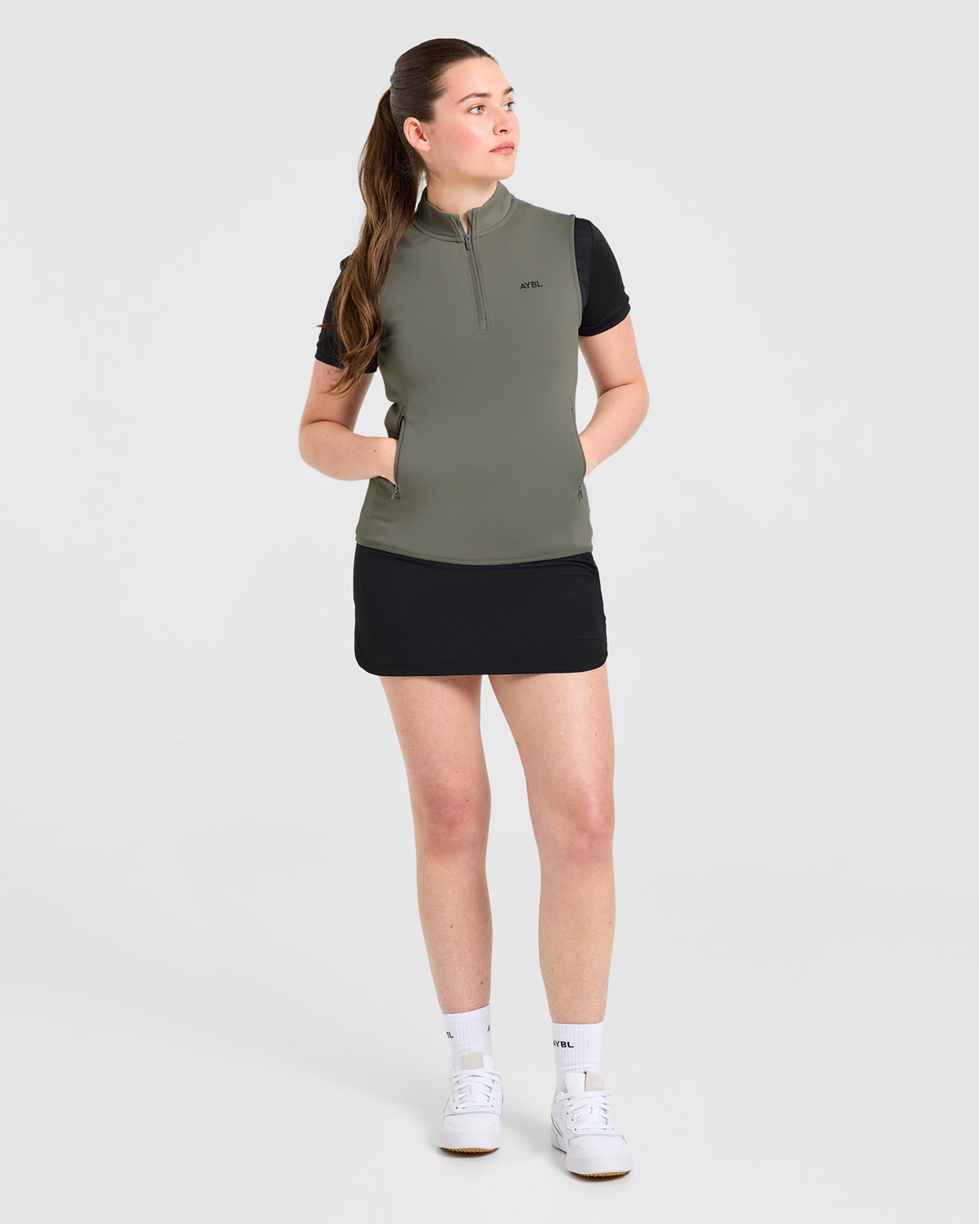 Classic 1/4 Zip Vest - Deep Sage