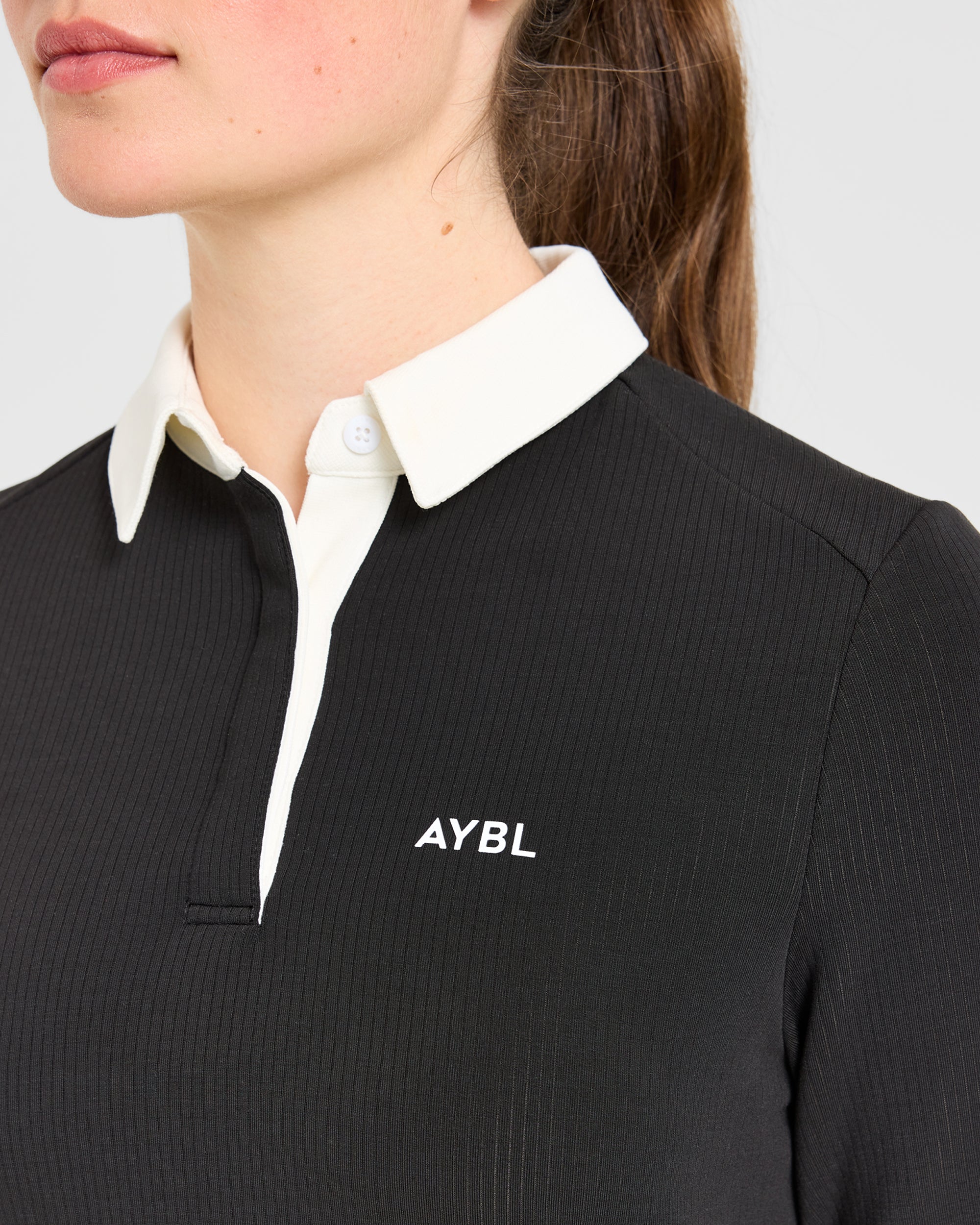 Signature Long Sleeve Polo - Black