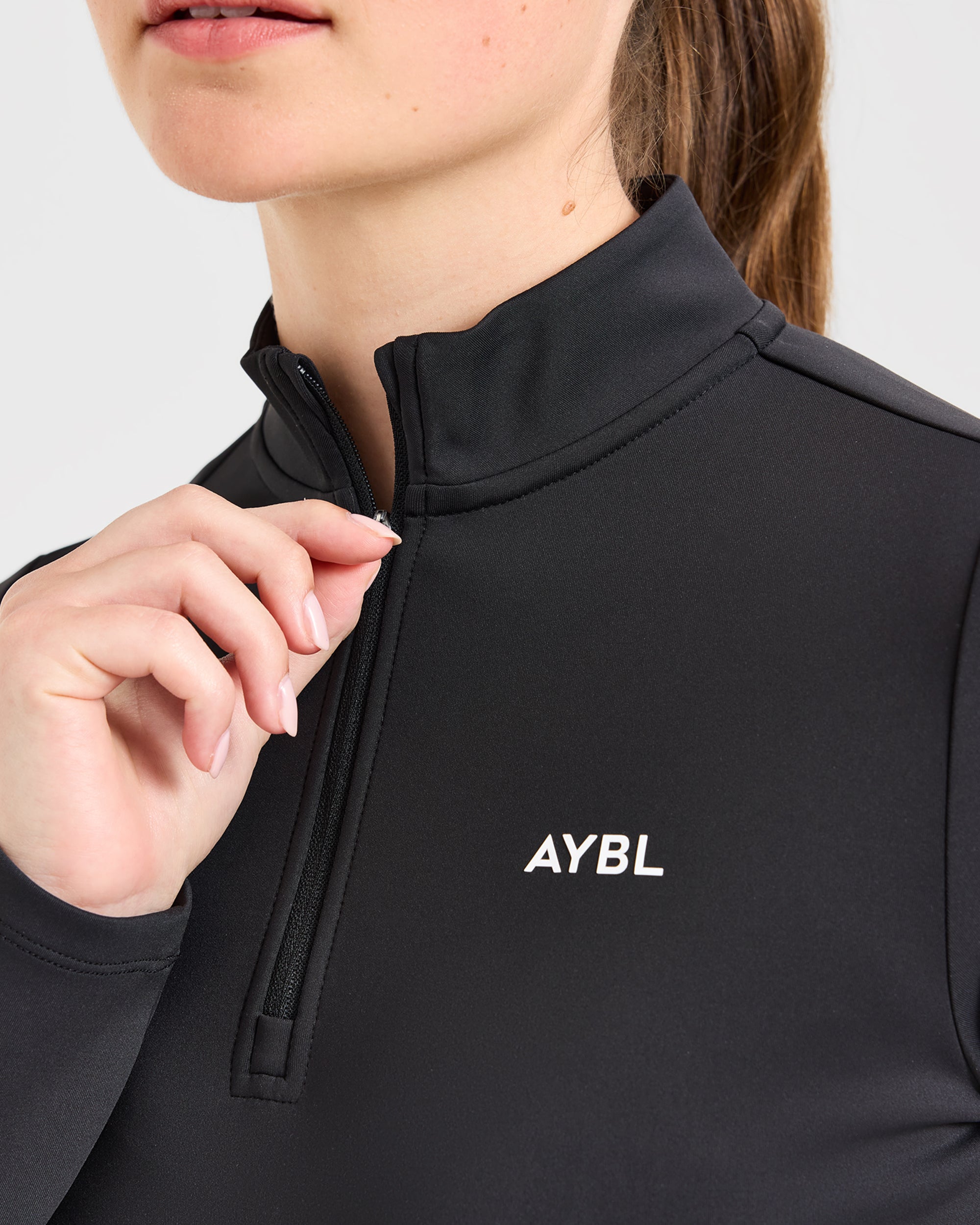 Classic 1/4 Zip Pullover - Black