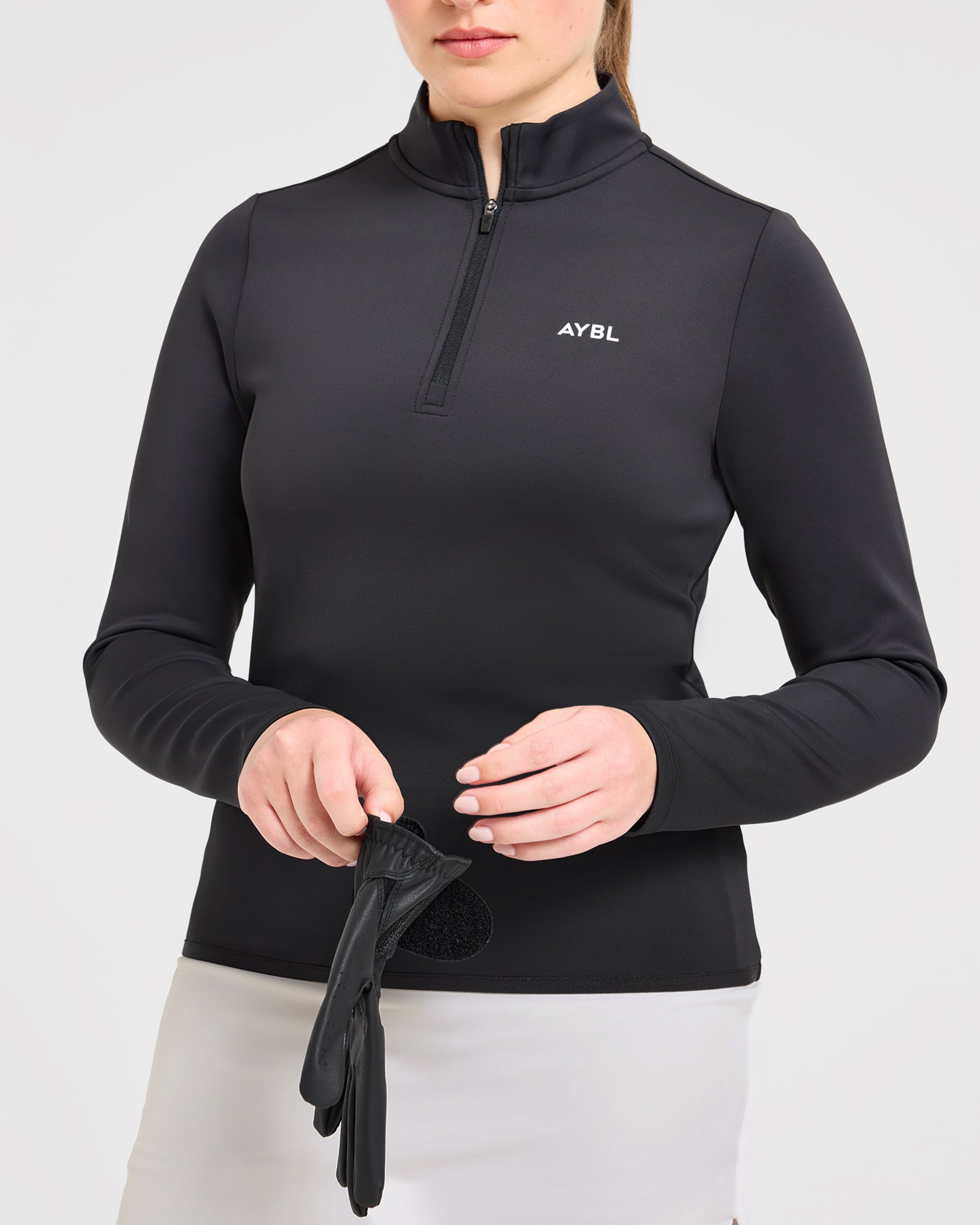 Classic 1/4 Zip Pullover - Black