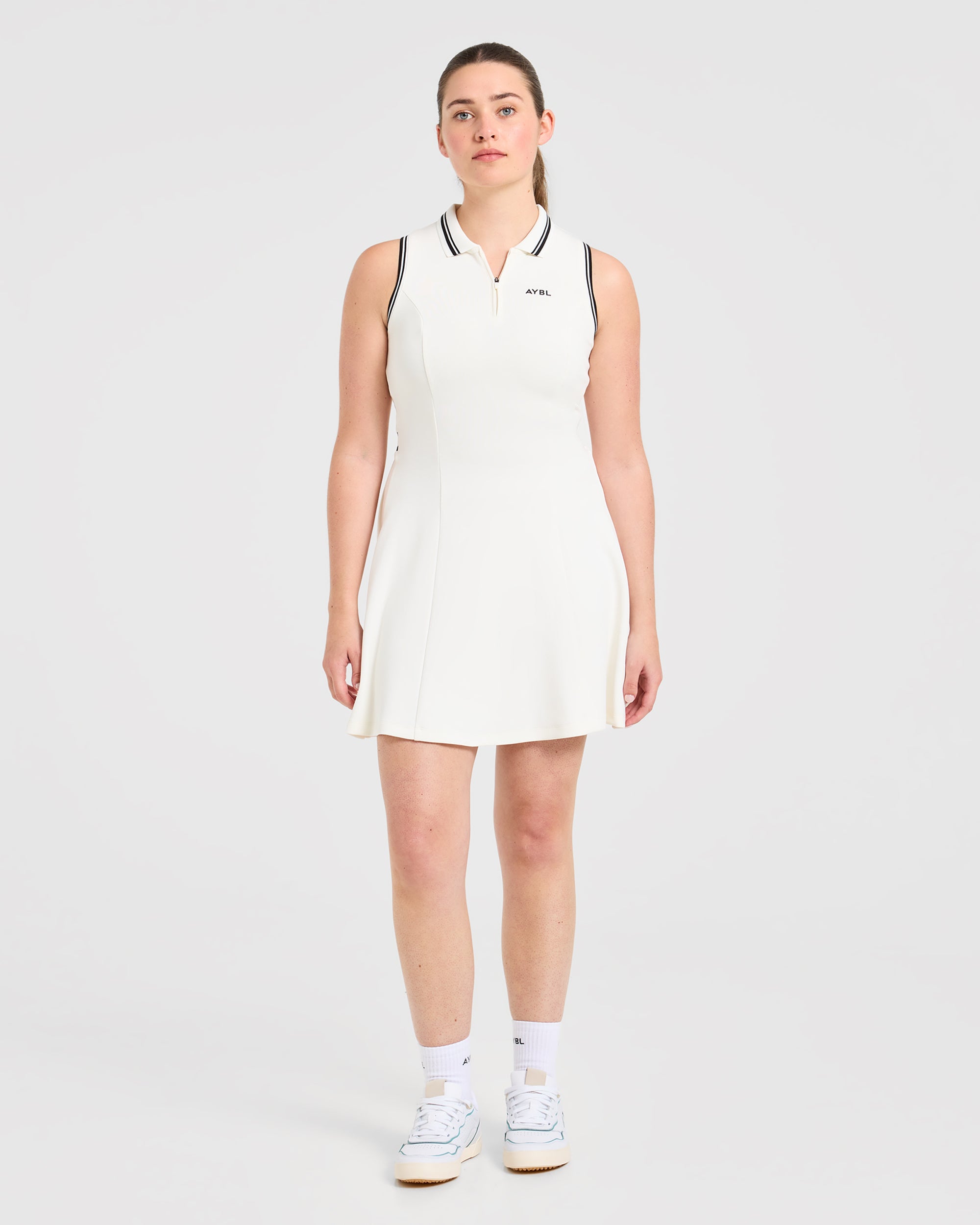 Classic Pleated Dress - White