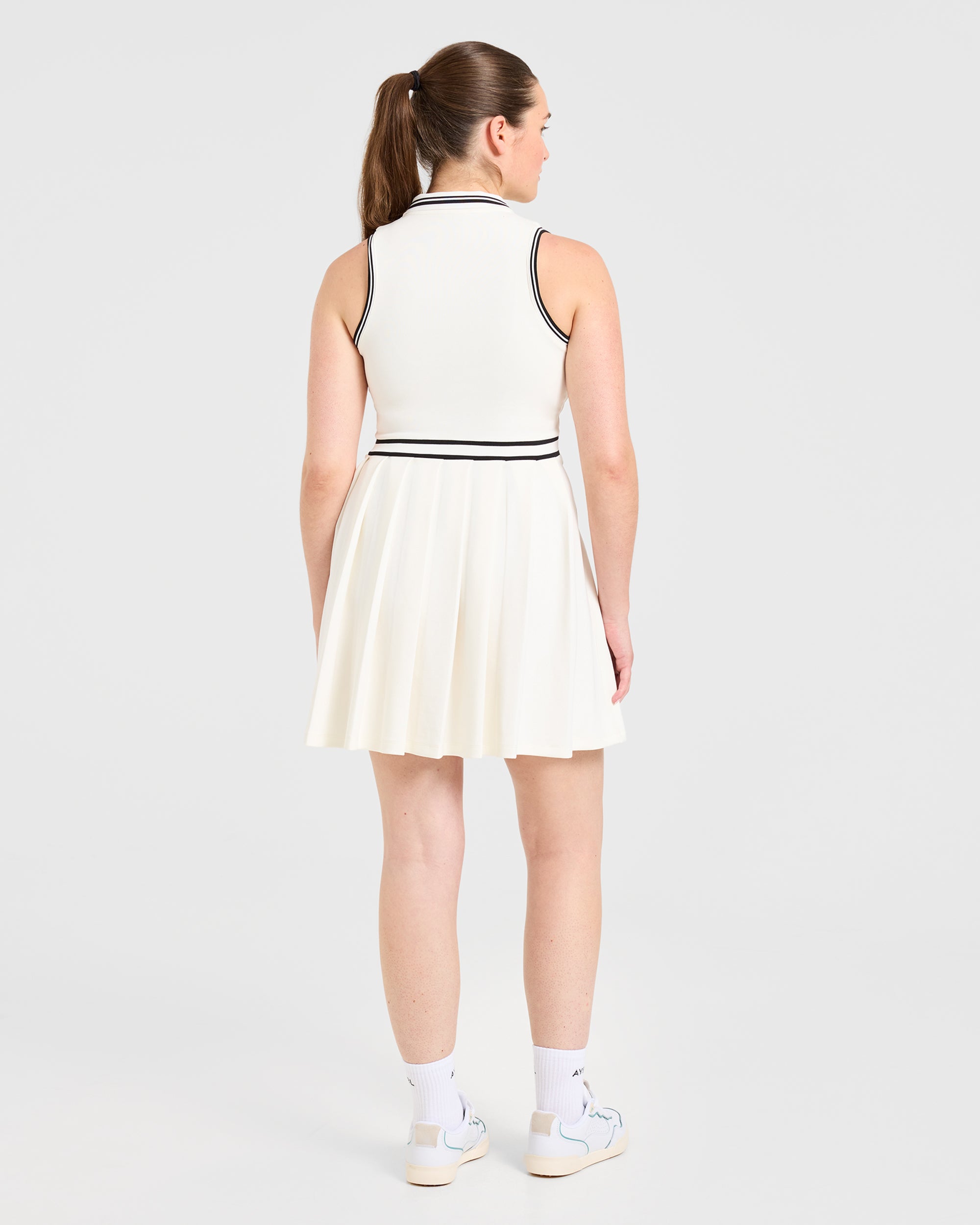 Classic Pleated Dress - White