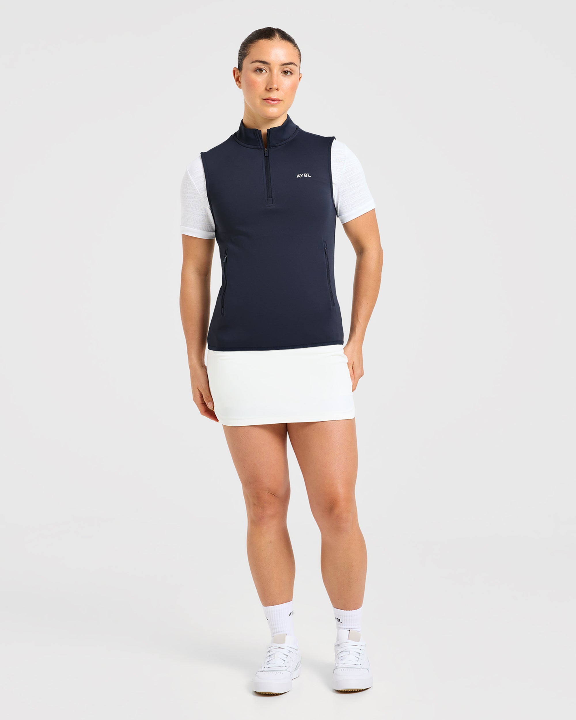 Classic 1/4 Zip Vest - Navy Blue