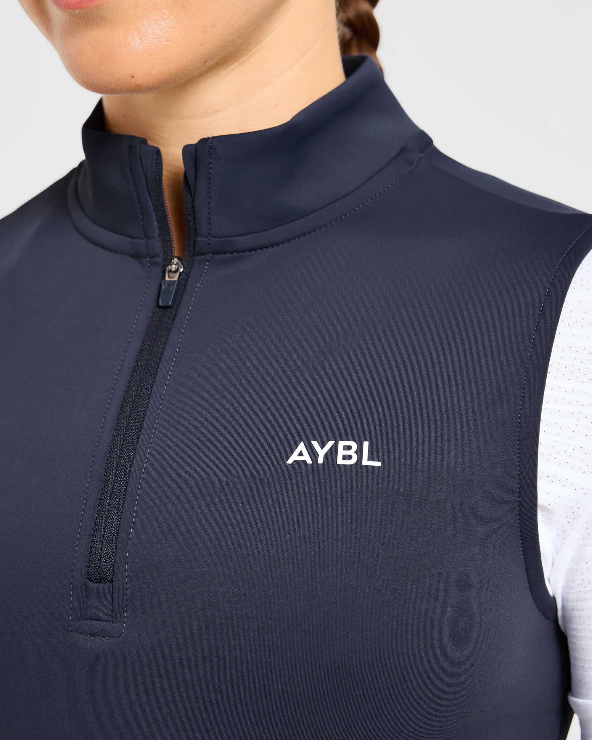 Classic 1/4 Zip Vest - Navy Blue