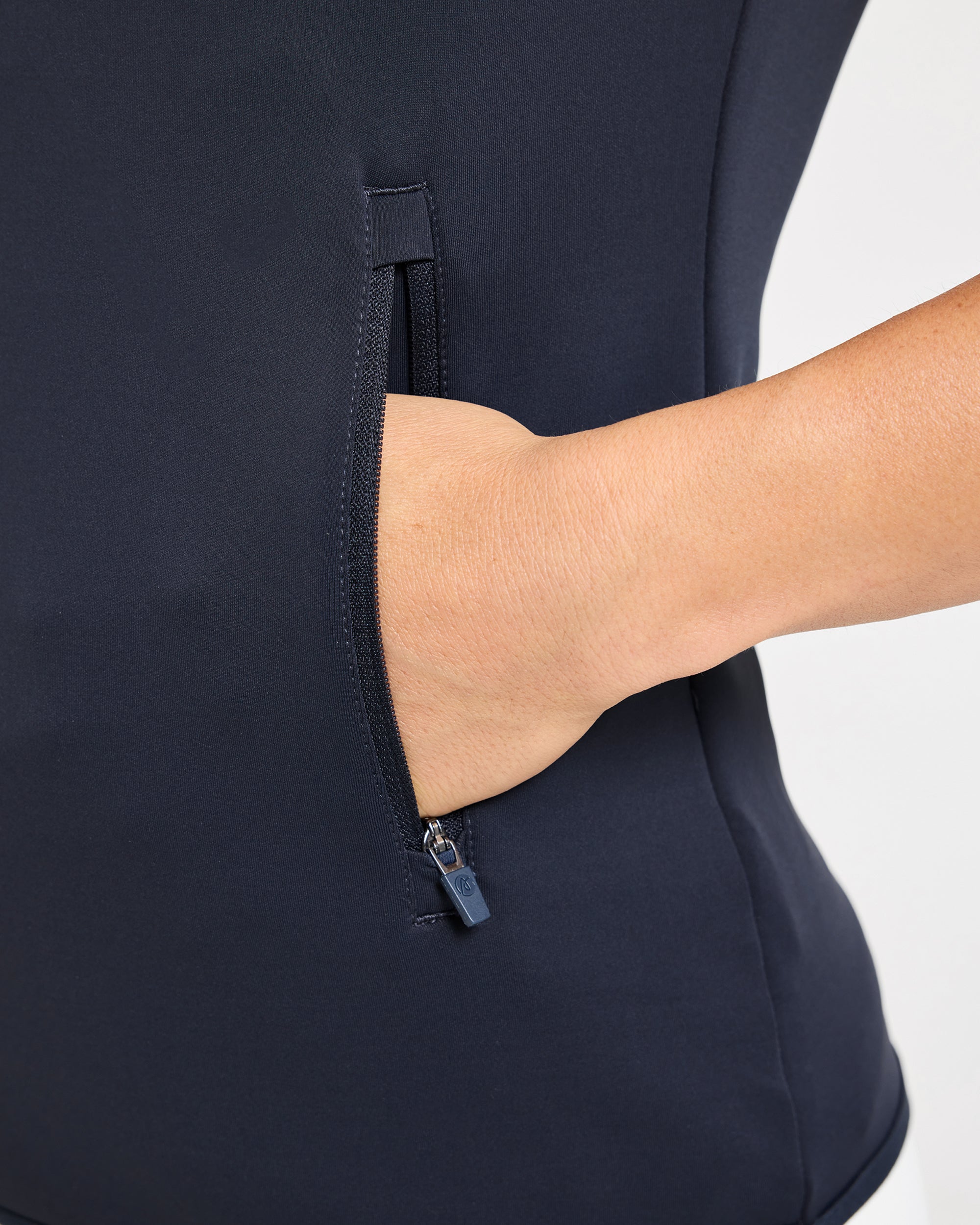 Classic 1/4 Zip Vest - Navy Blue