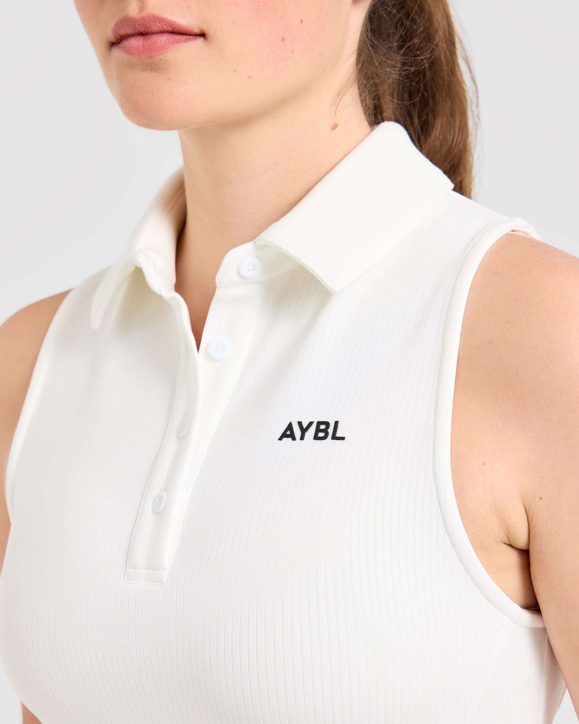 Signature Collar Dress - White