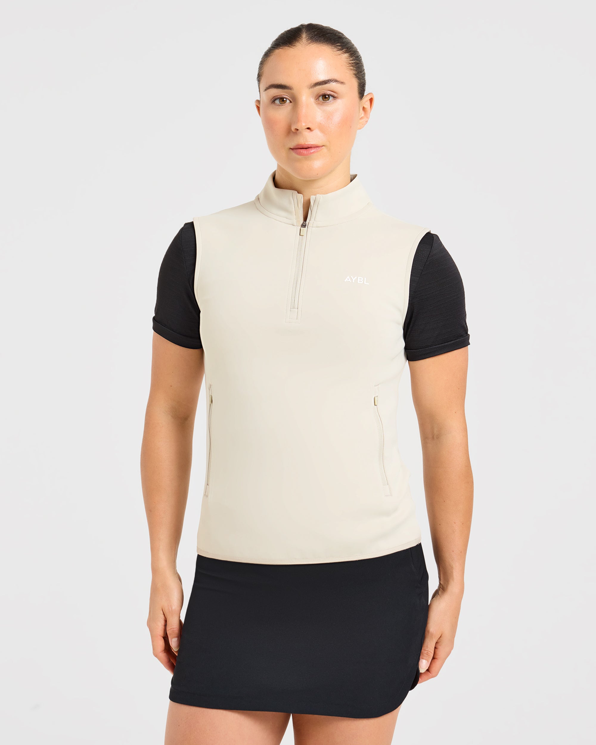Classic 1/4 Zip Vest - Sand