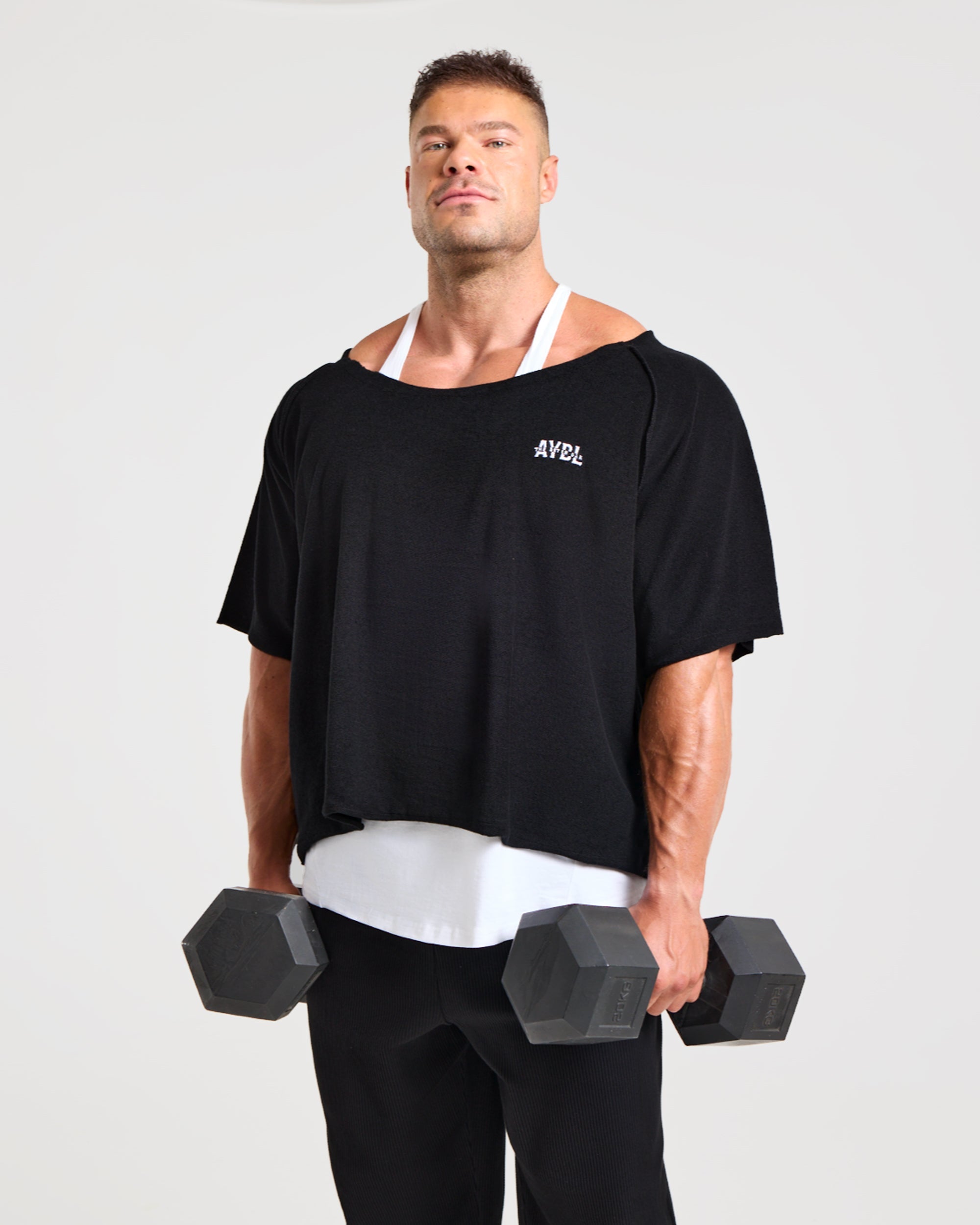 Wesley Vissers x Old School Wide Neck T Shirt - Black
