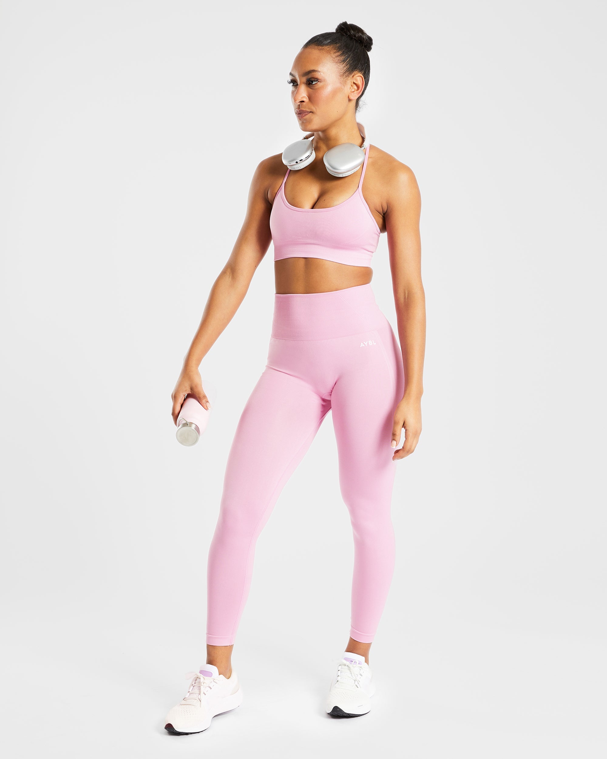 Nahtlose Leggings „Empower“ – Babyrosa