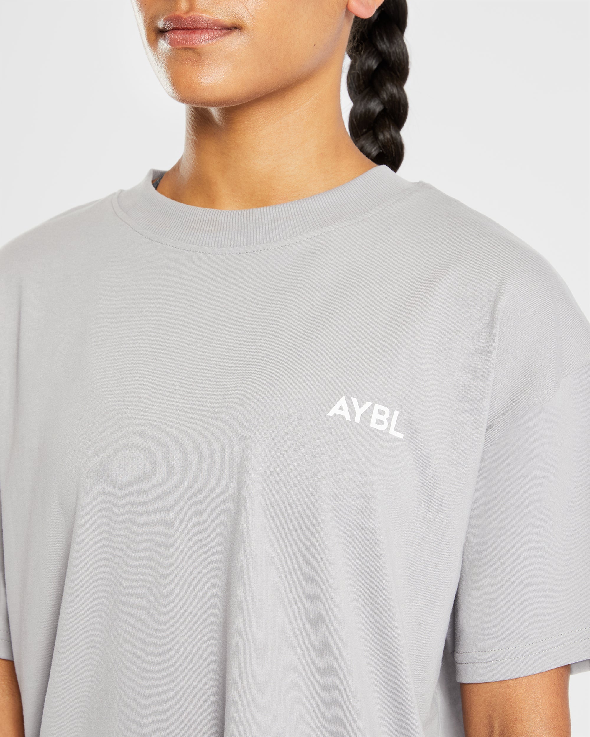 AYBL Club Übergroßes T-Shirt – Grau