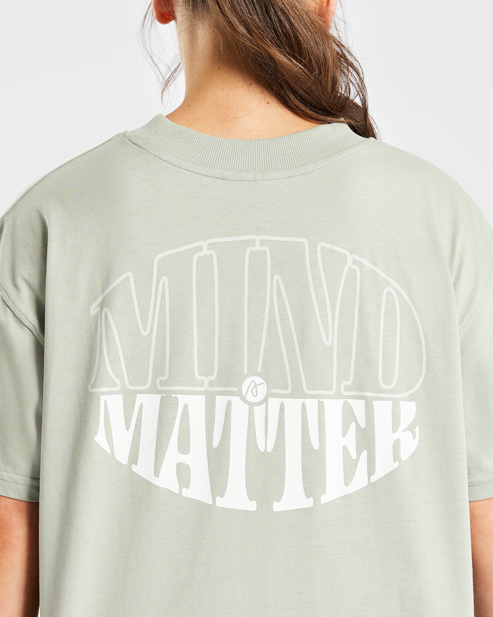 Mind Over Matter Übergroßes T-Shirt – Grün