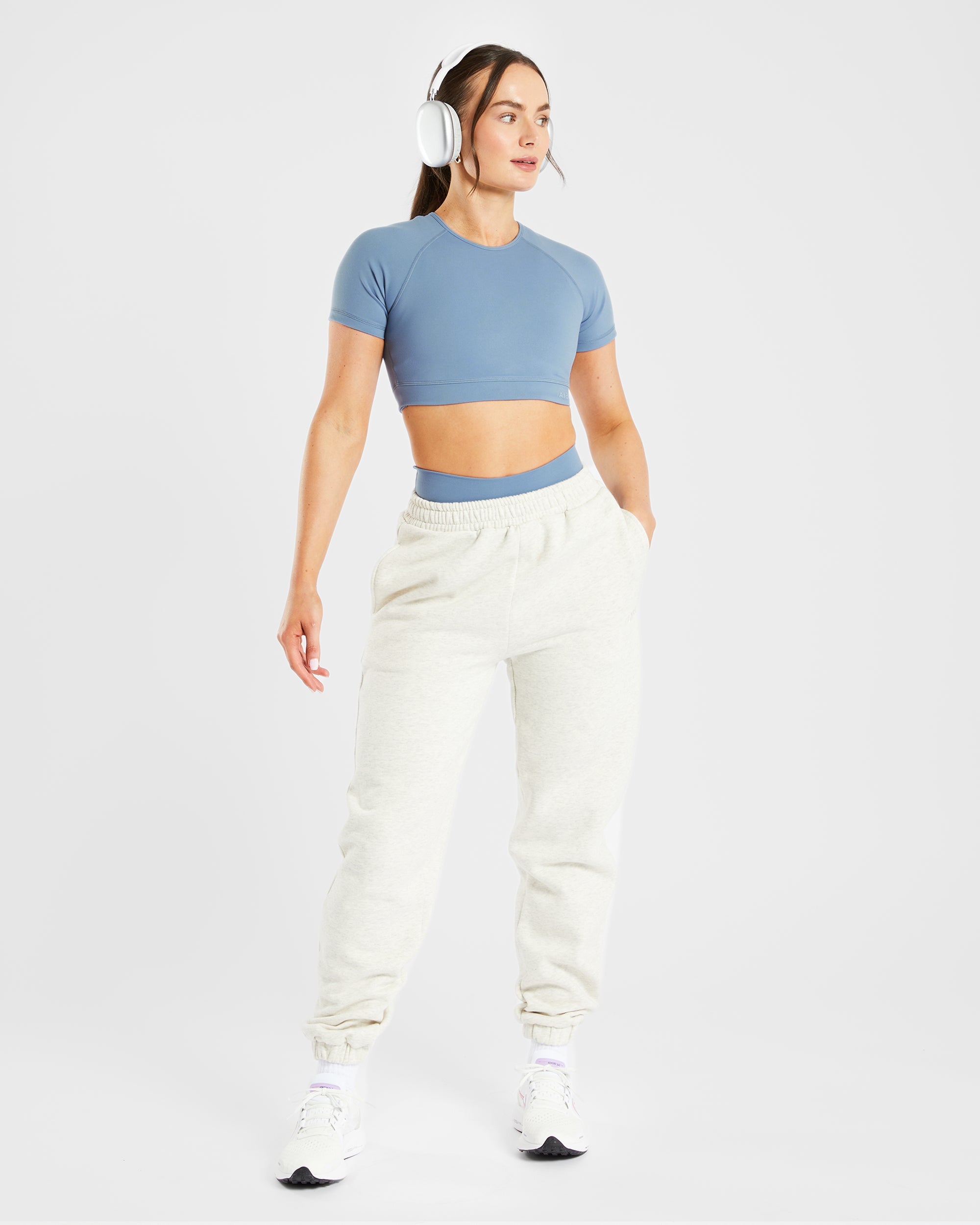 Staple Crop Top - Slate Blue