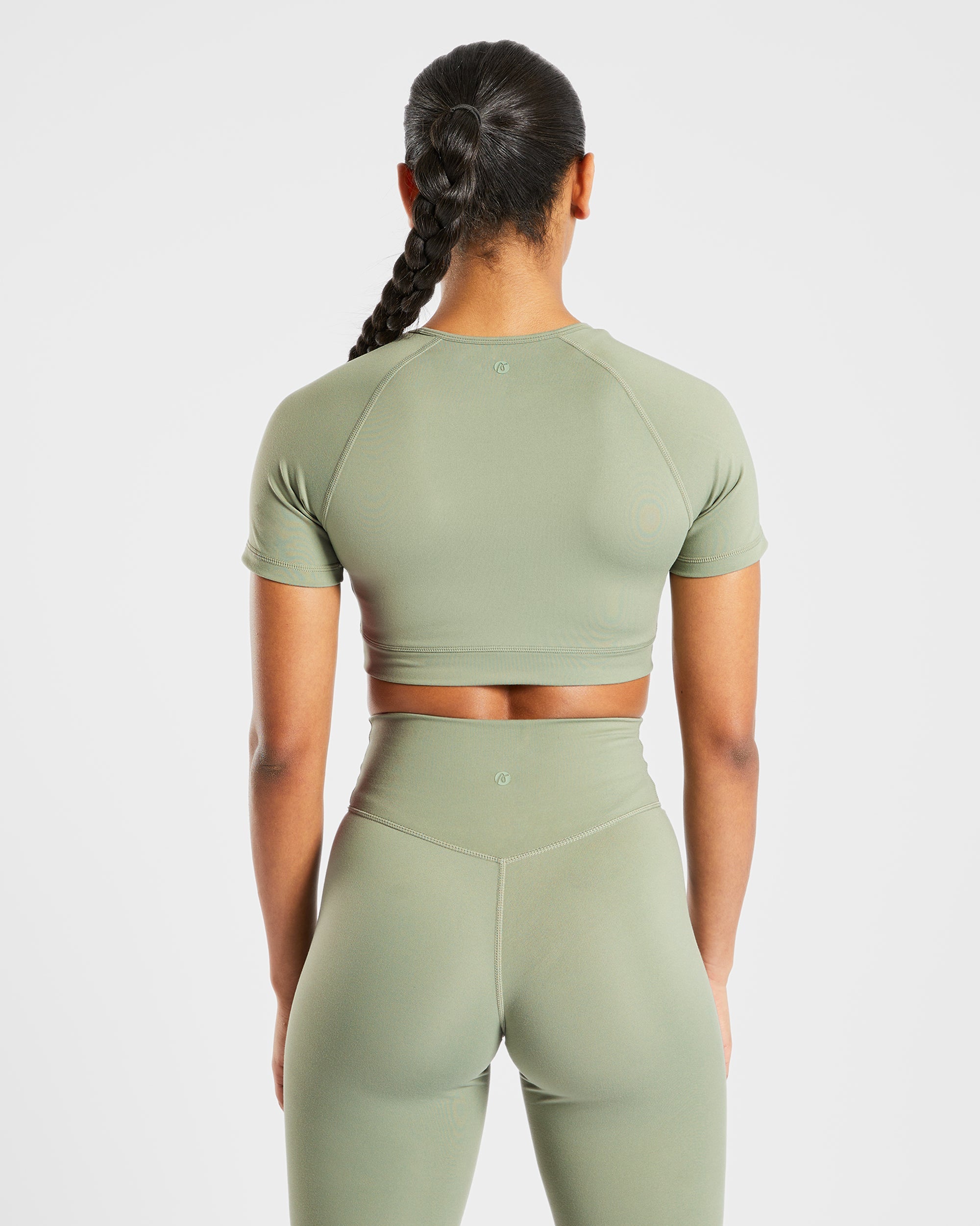 Staple Crop Top - Olive Green