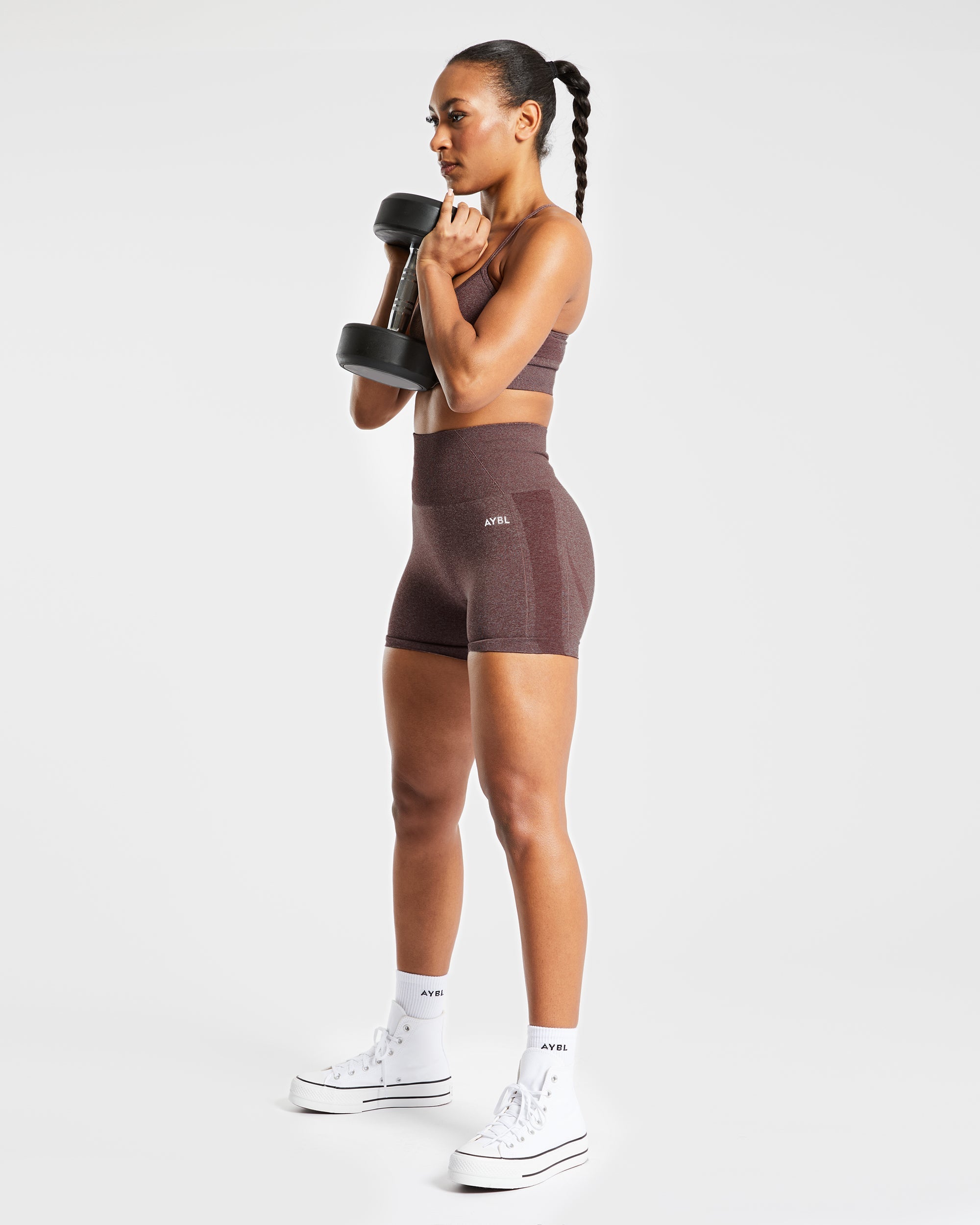 Soutien-gorge de sport sans couture Empower - Marron chiné