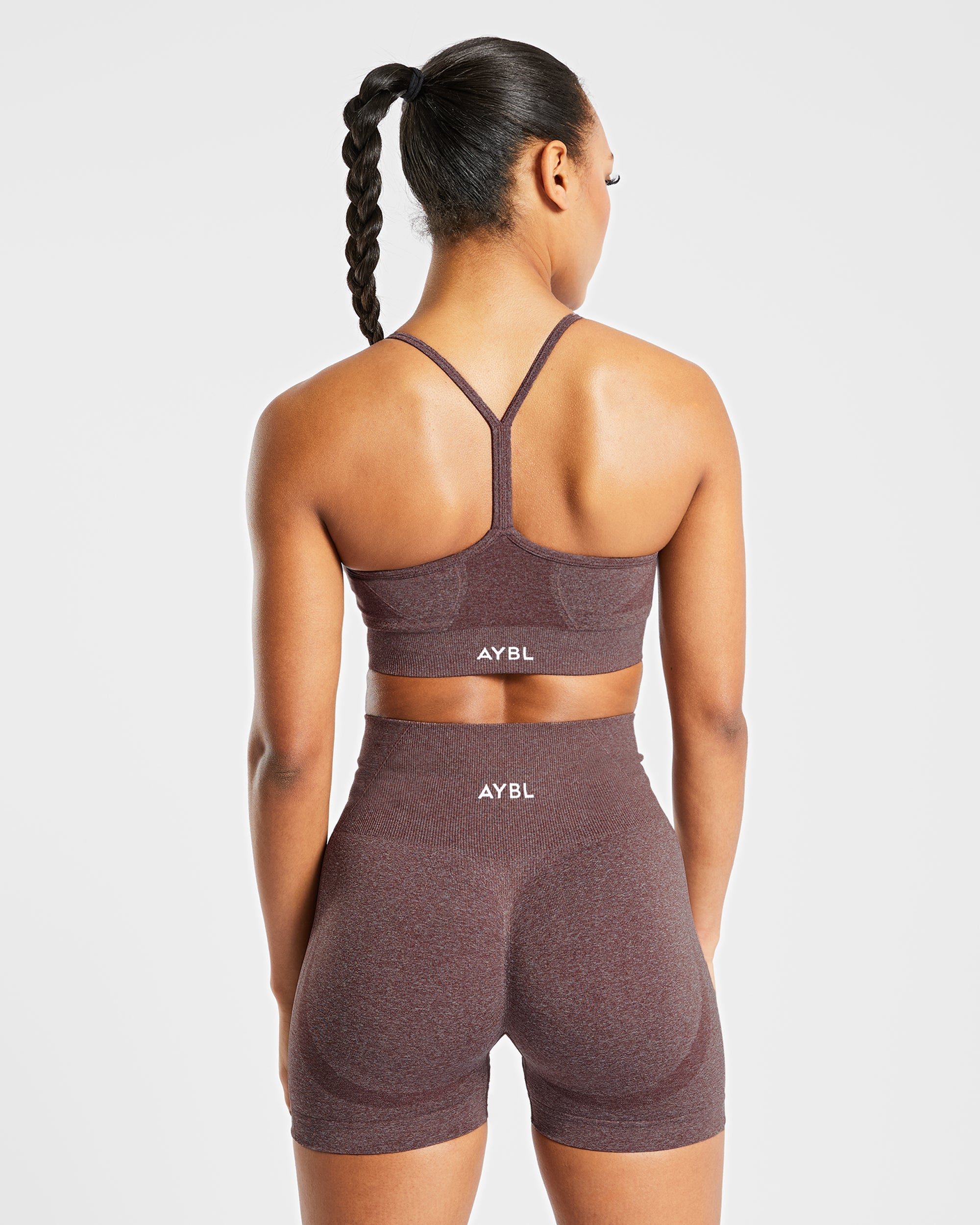 Soutien-gorge de sport sans couture Empower - Marron chiné