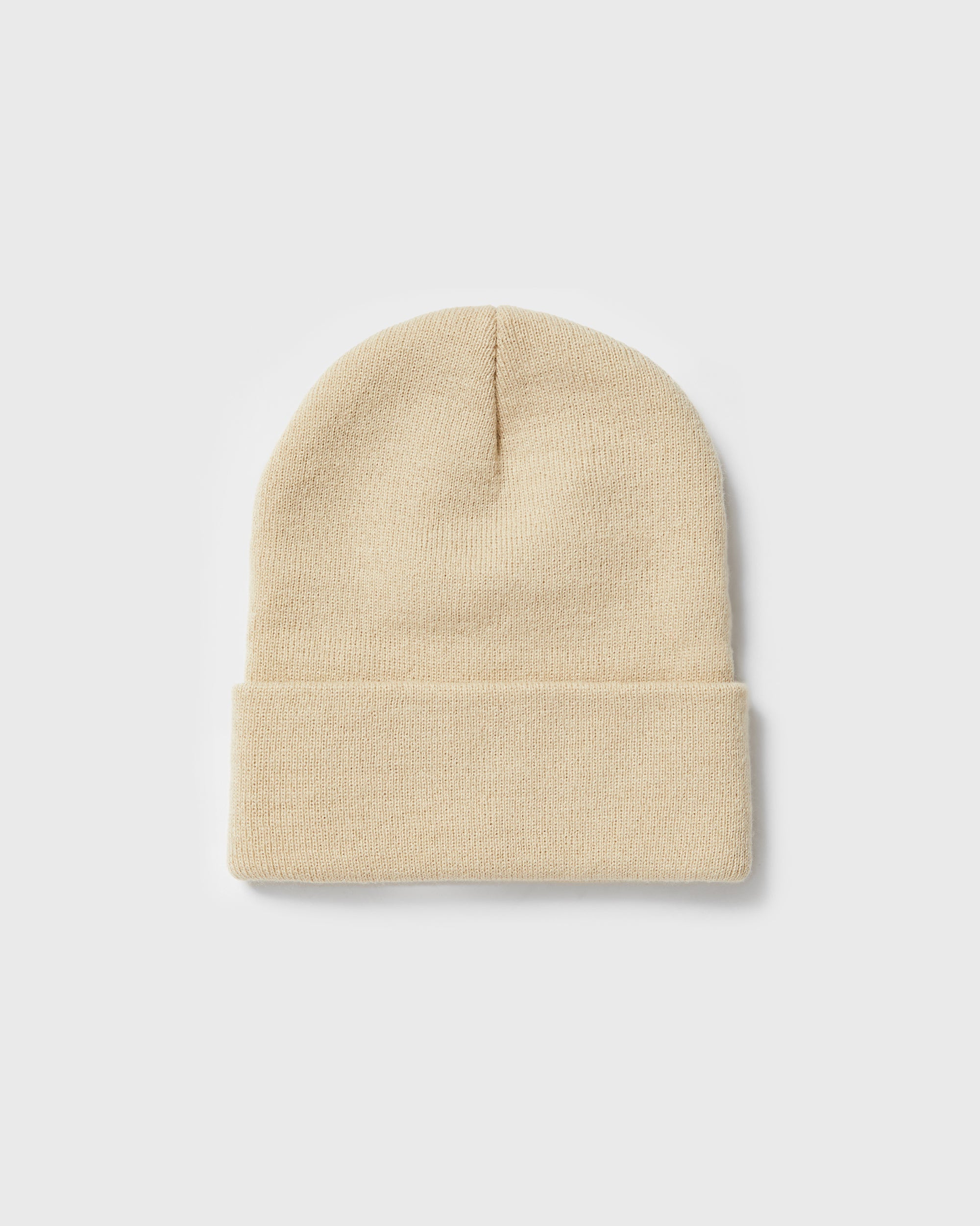 Bestickte Beanie-Mütze – Beige