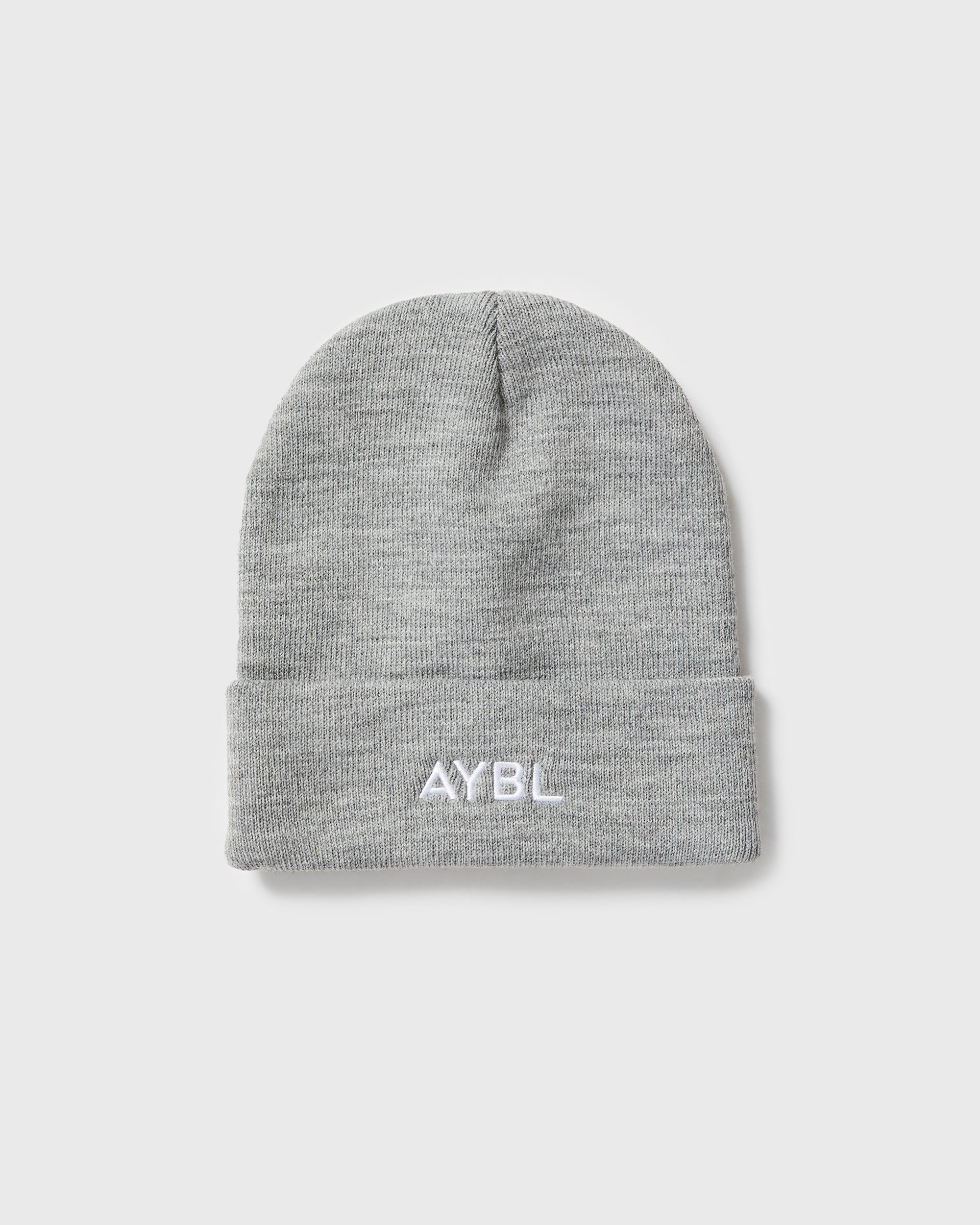 Embroidered Beanie - Grey Marl