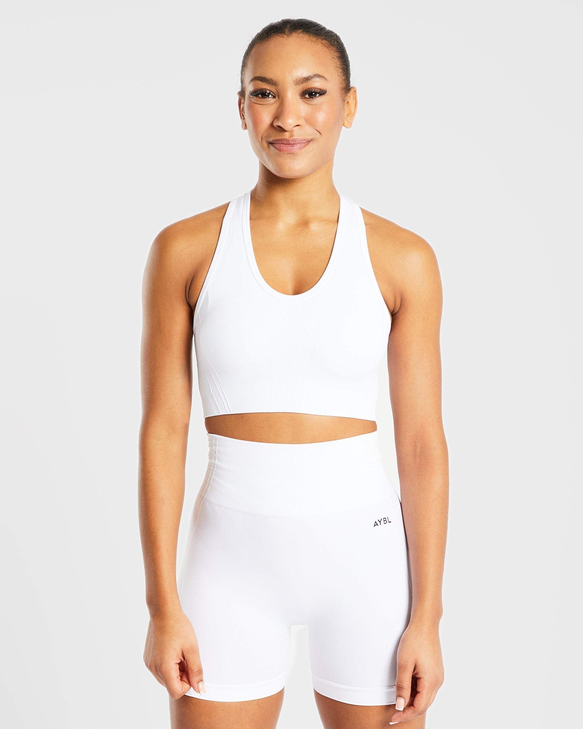 Soutien-gorge de sport sans couture Balance V2 - Blanc