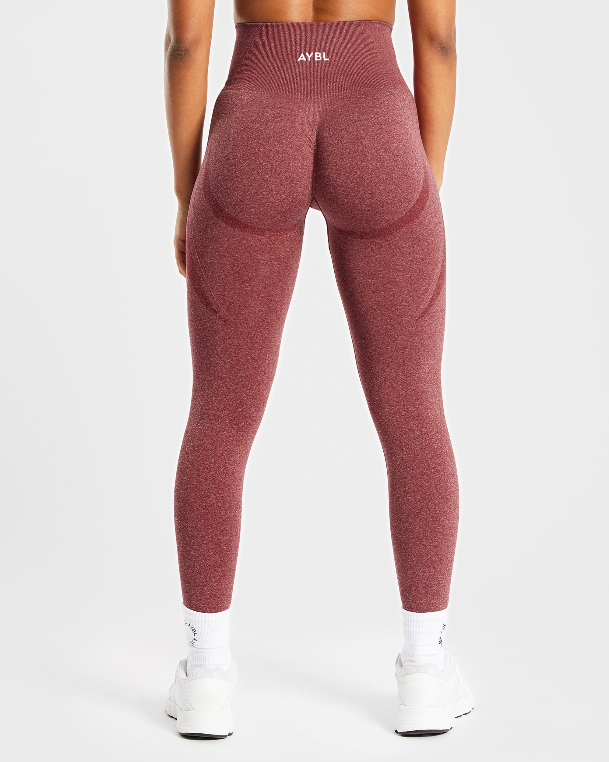 Nahtlose Leggings „Empower“ – Rot meliert