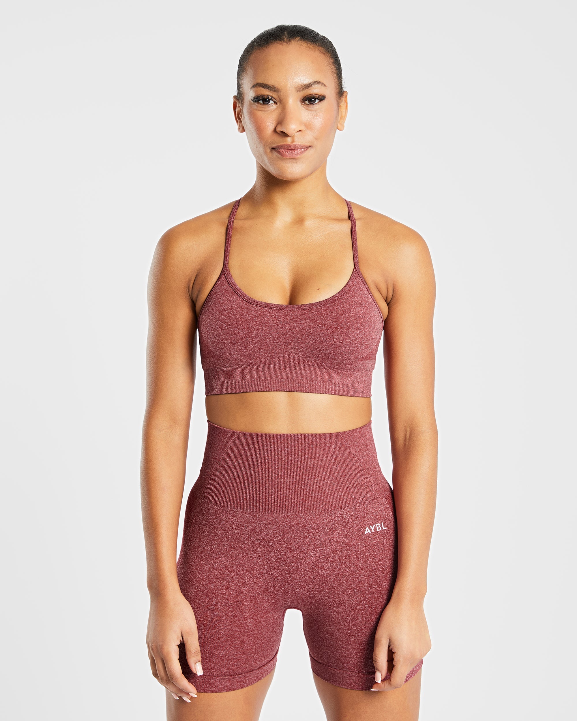 Empower Seamless Sports Bra - Red Marl