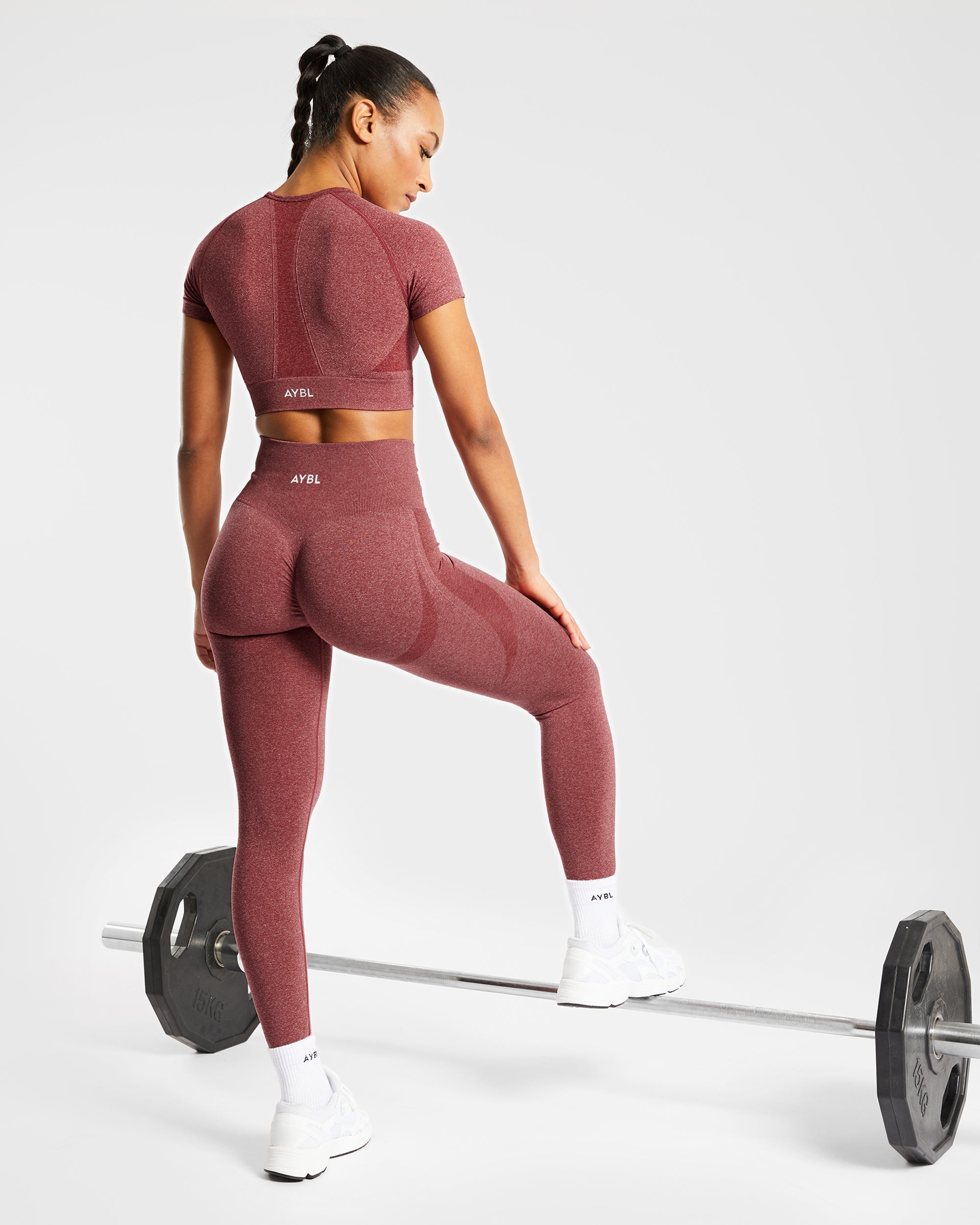 Empower Seamless Leggings - Red Marl