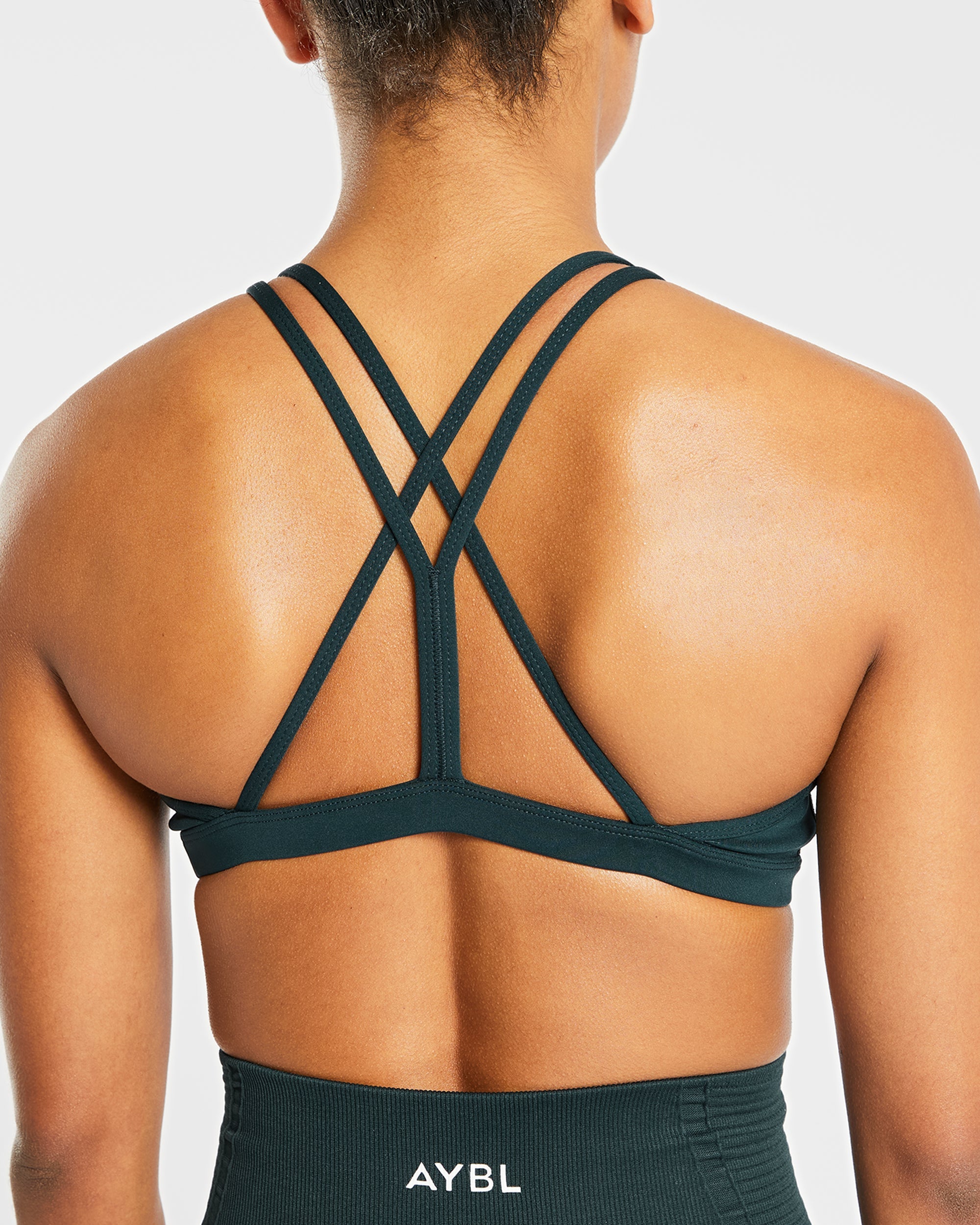 Soutien-gorge de sport à bretelles Essential - Vert forêt