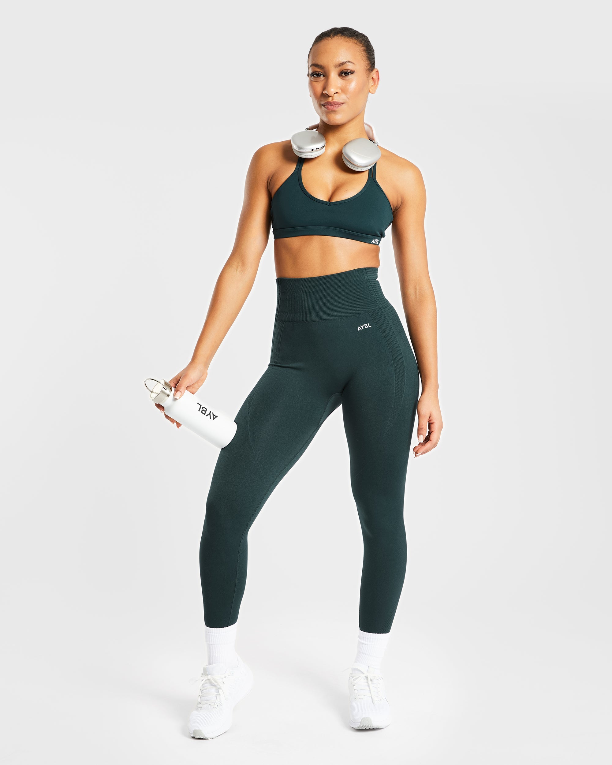 Essential Strappy Sports Bra - Forest Green