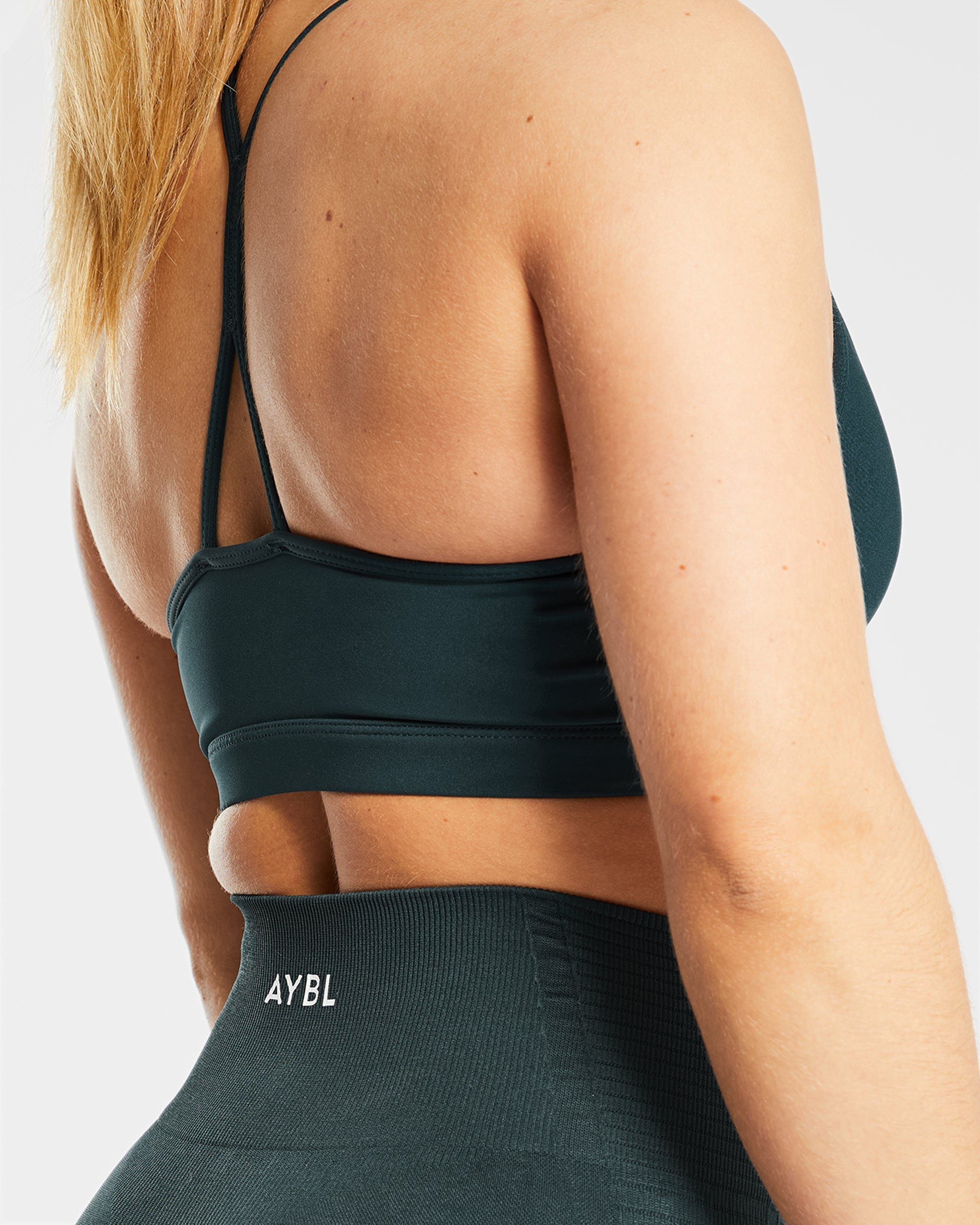 Soutien-gorge de sport froncé Essential - Vert forêt