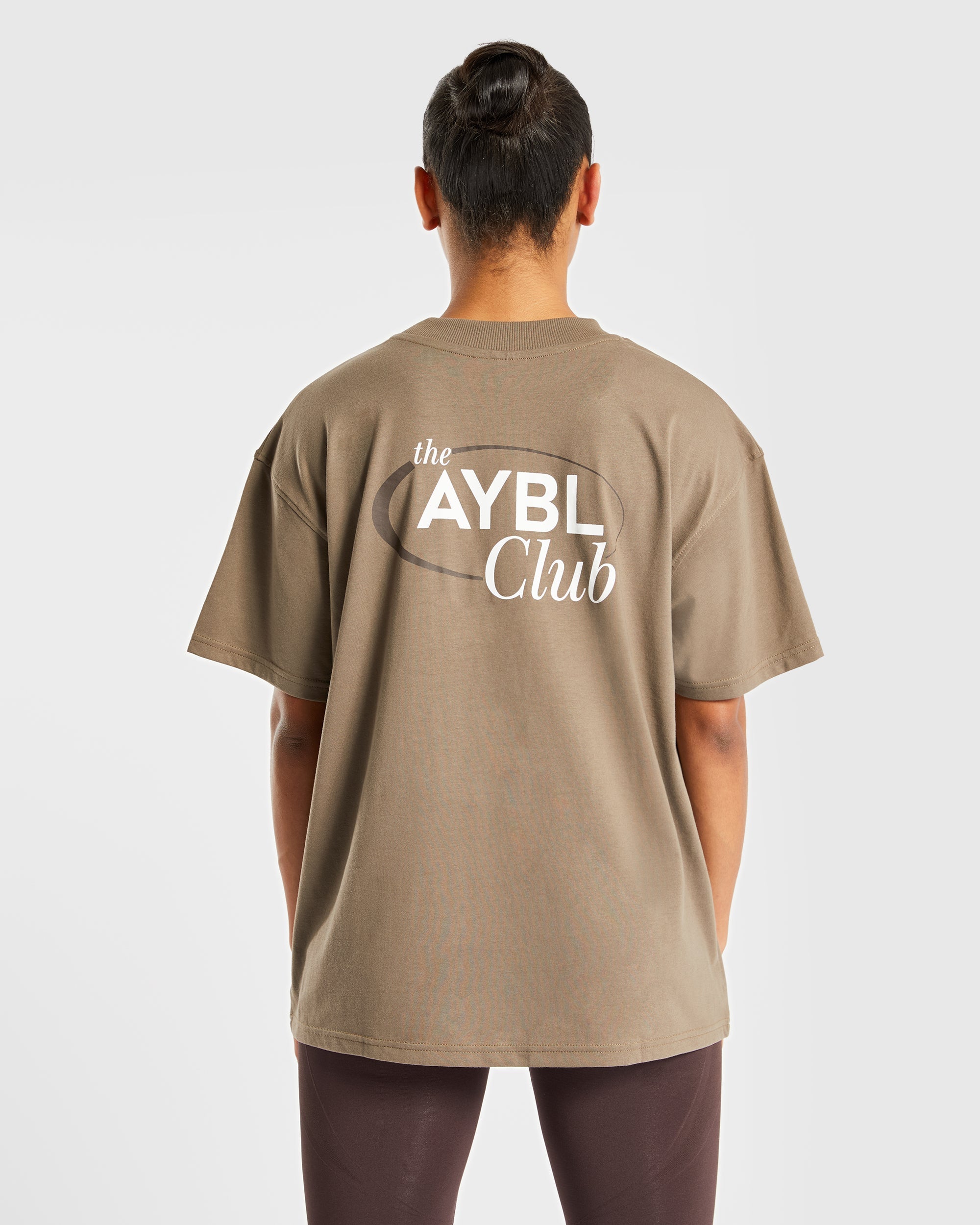 AYBL Club Übergroßes T-Shirt – Braun