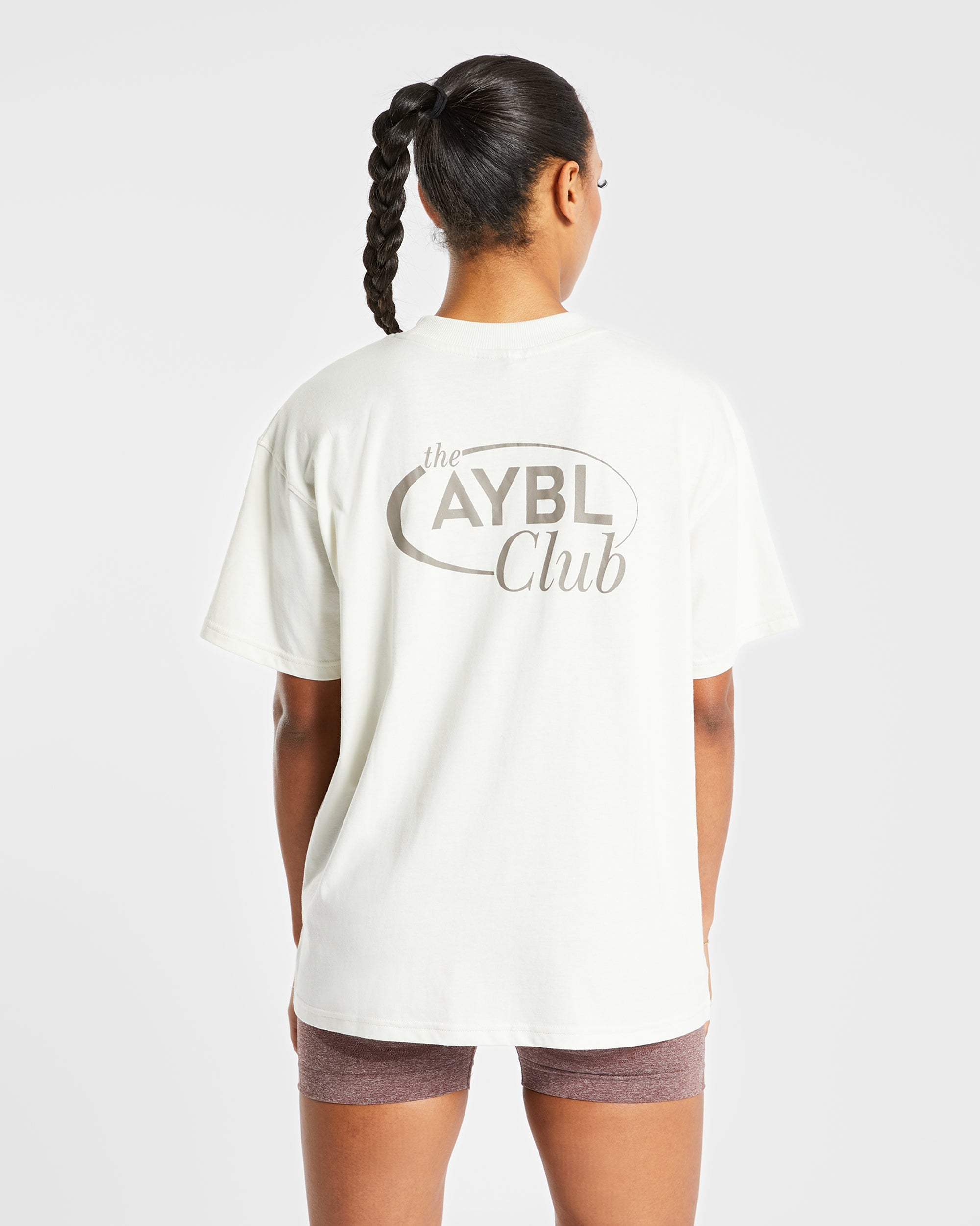 T shirt surdimensionné AYBL Club - Blanc cassé