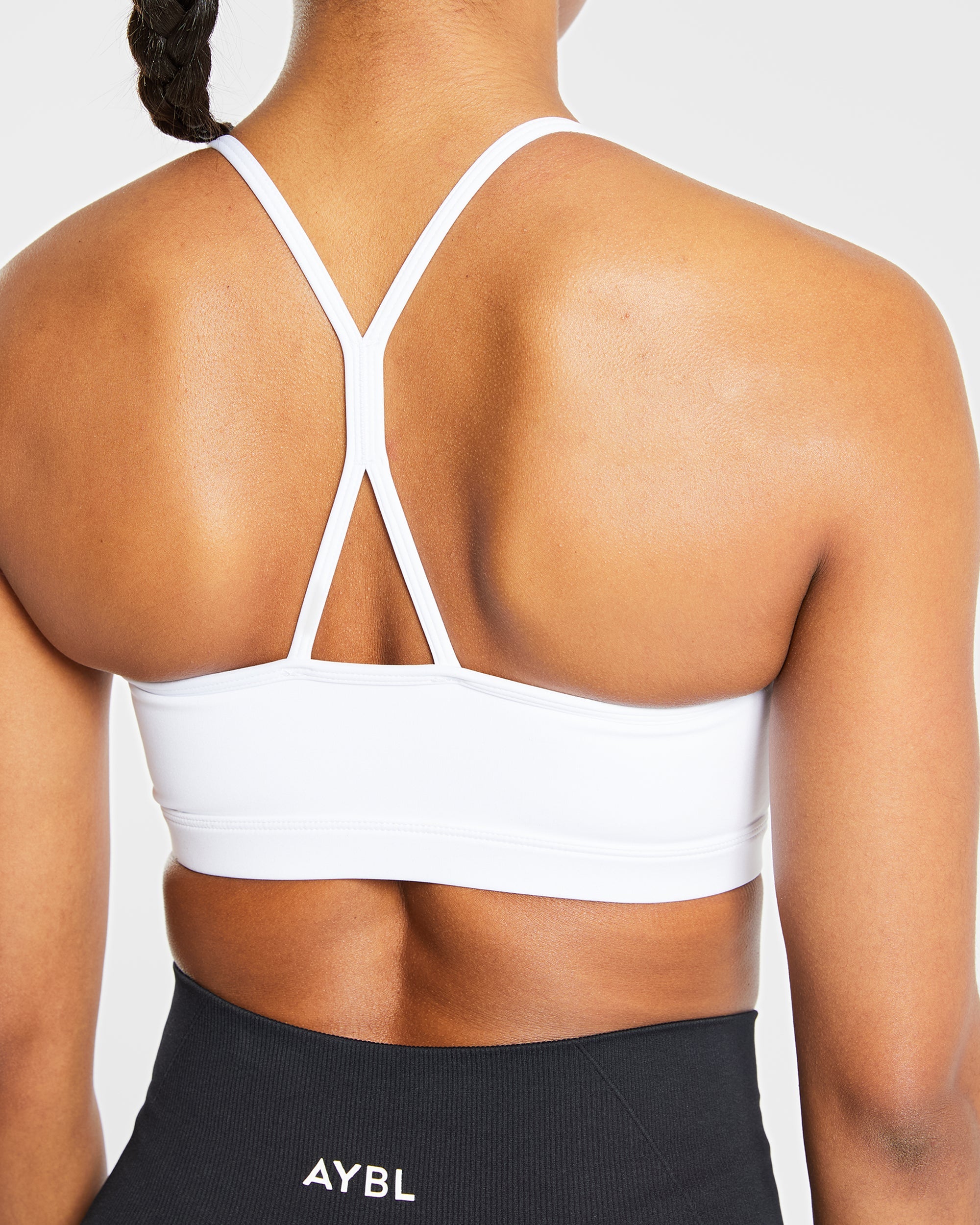 Essential Ruched Sports Bra - White