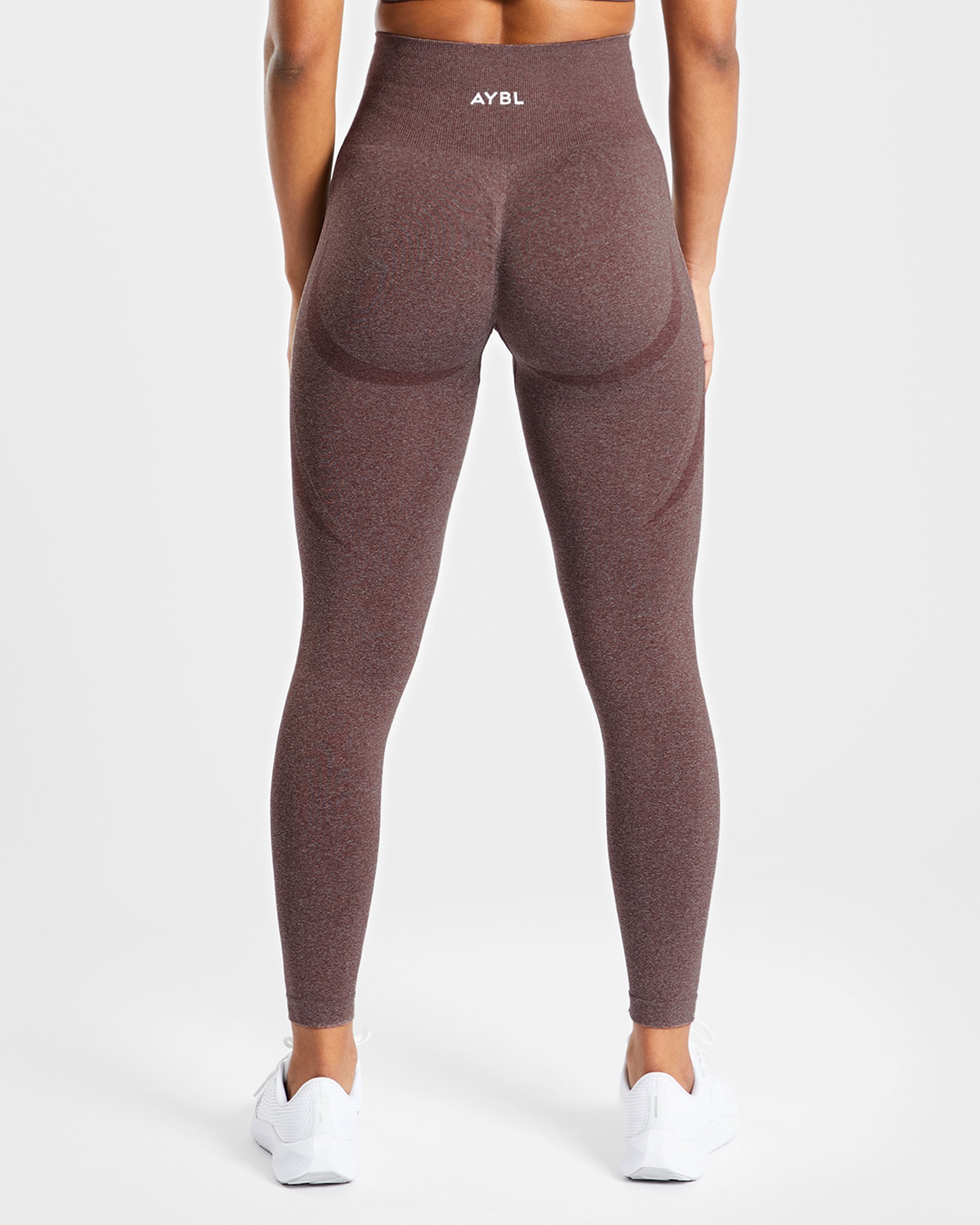 Nahtlose Leggings „Empower“ – Braun meliert