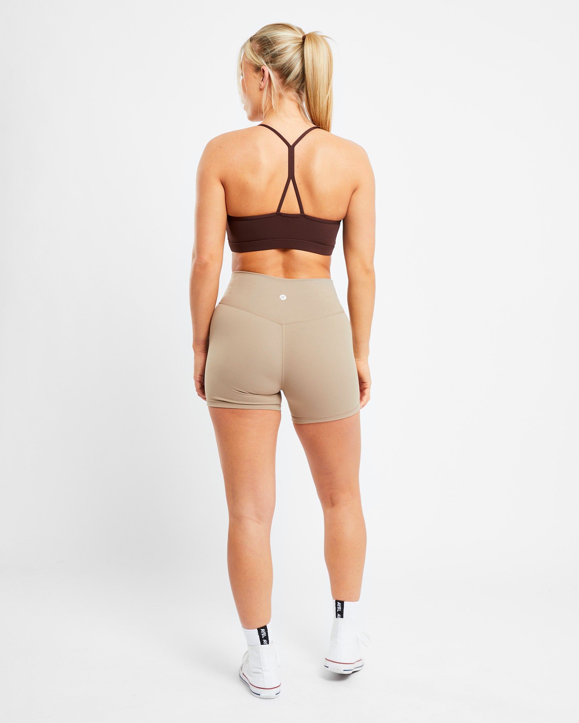 Soutien-gorge de sport froncé Essential - Brun chocolat