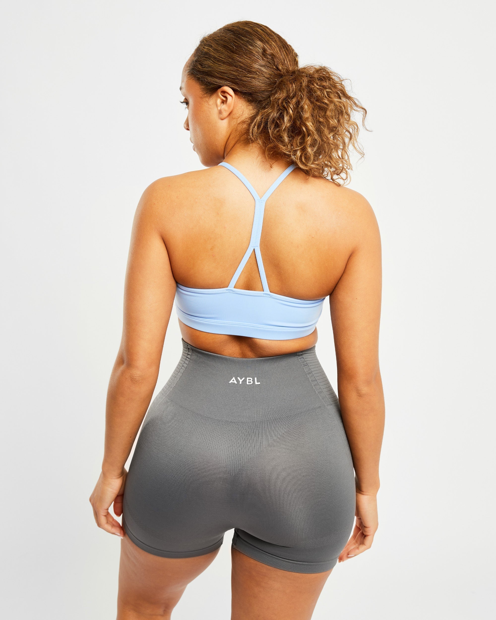 Soutien-gorge de sport froncé Essential - Bleu poudre