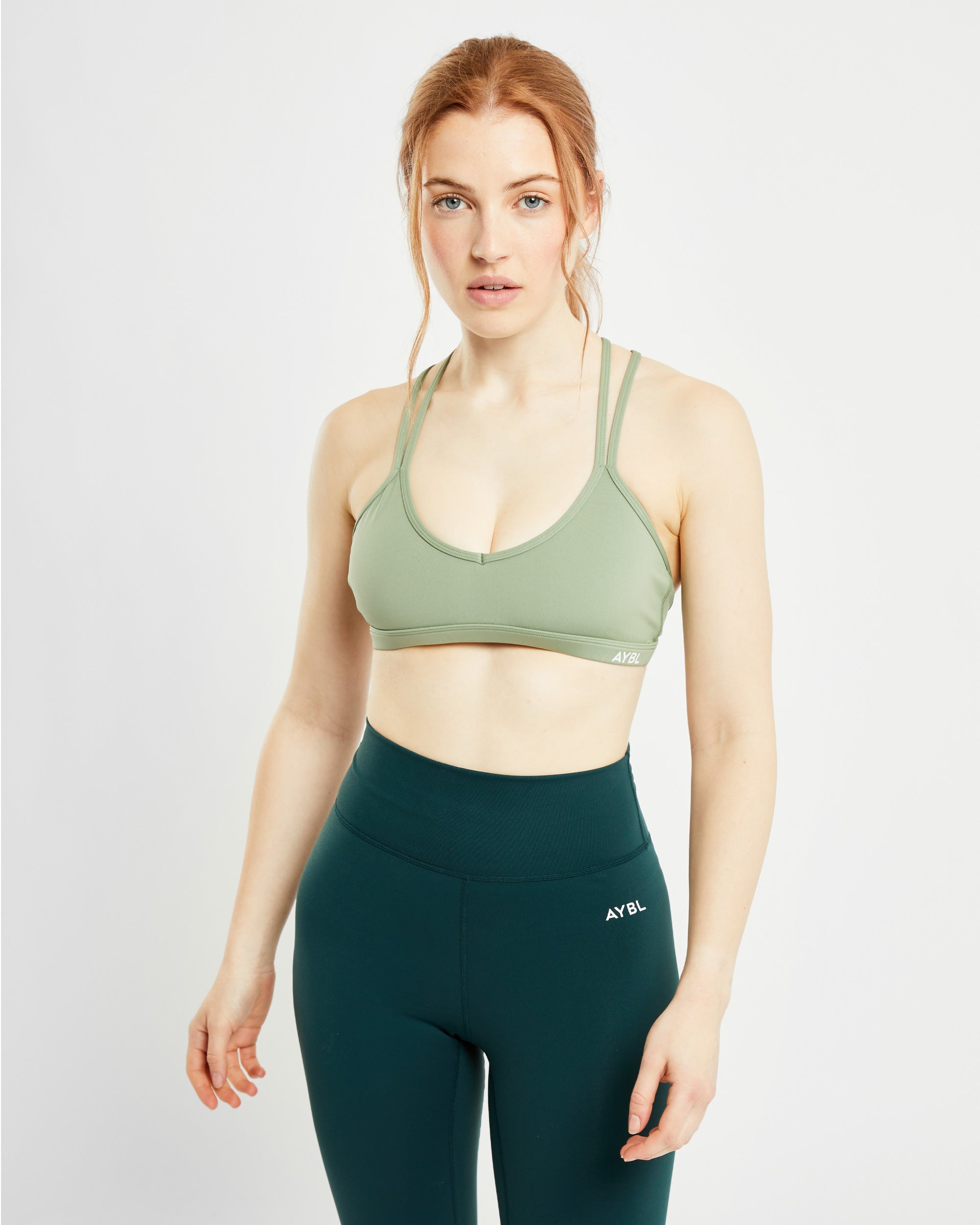 Soutien-gorge de sport à bretelles Essential - Vert olive