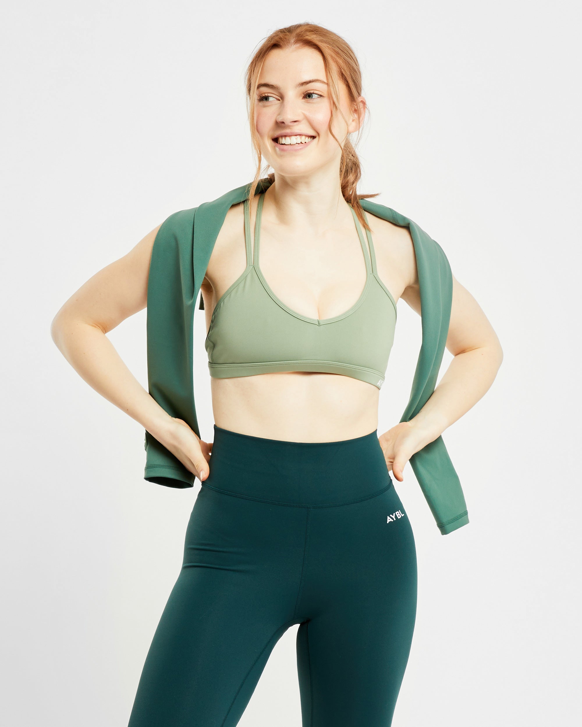 Soutien-gorge de sport à bretelles Essential - Vert olive