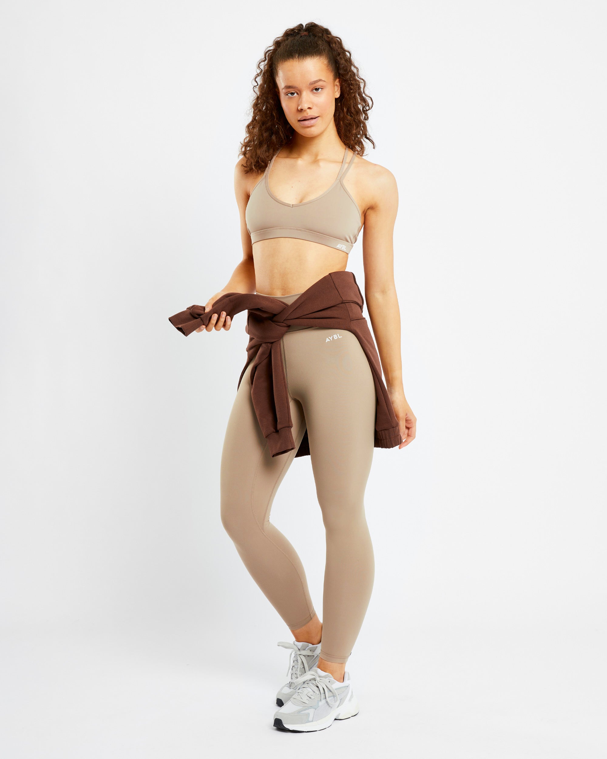 Essential Strappy Sports Bra - Mocha