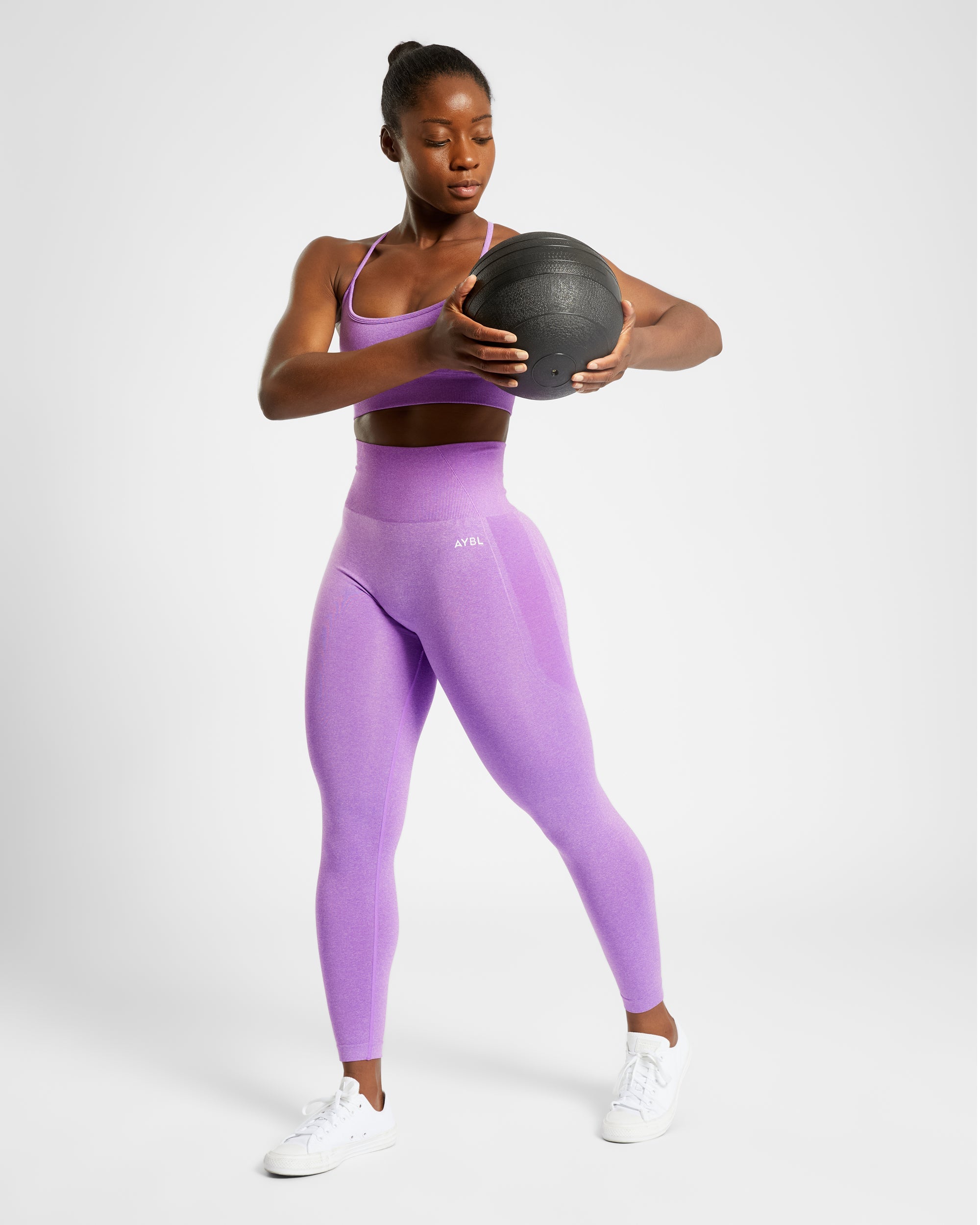 Legging sans couture Empower - Violet chiné