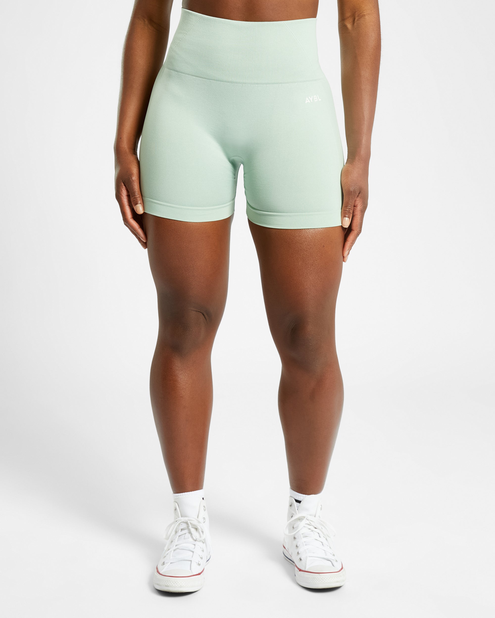 Short sans couture Empower - Vert printemps chiné