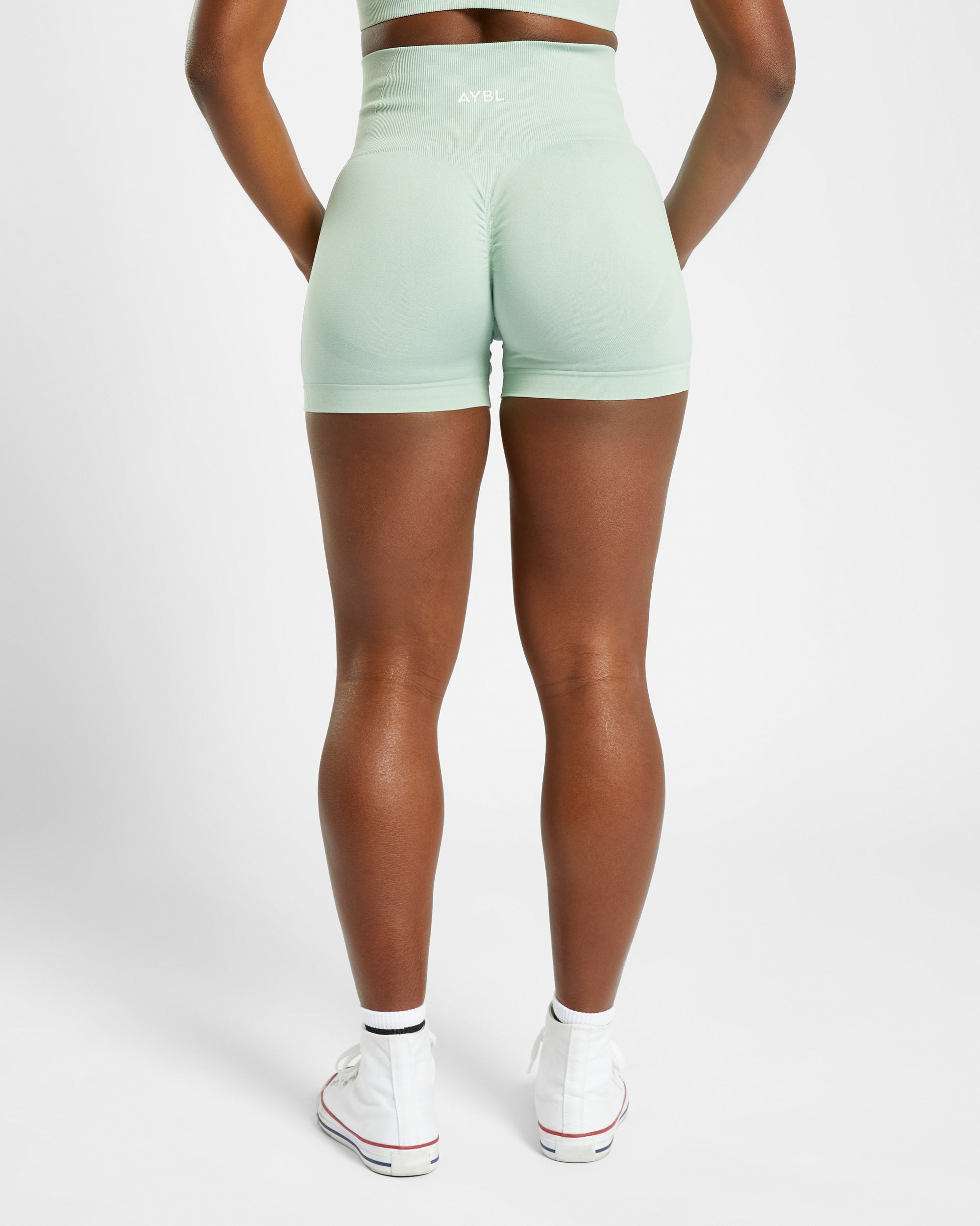 Short sans couture Empower - Vert printemps chiné