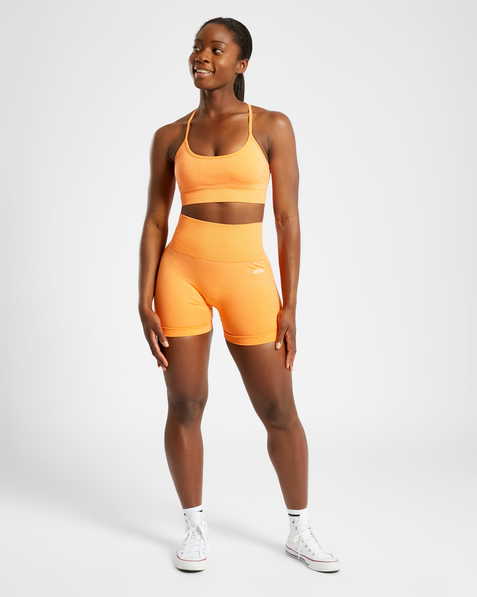 Nahtloser Sport-BH „Empower“ – Orange meliert